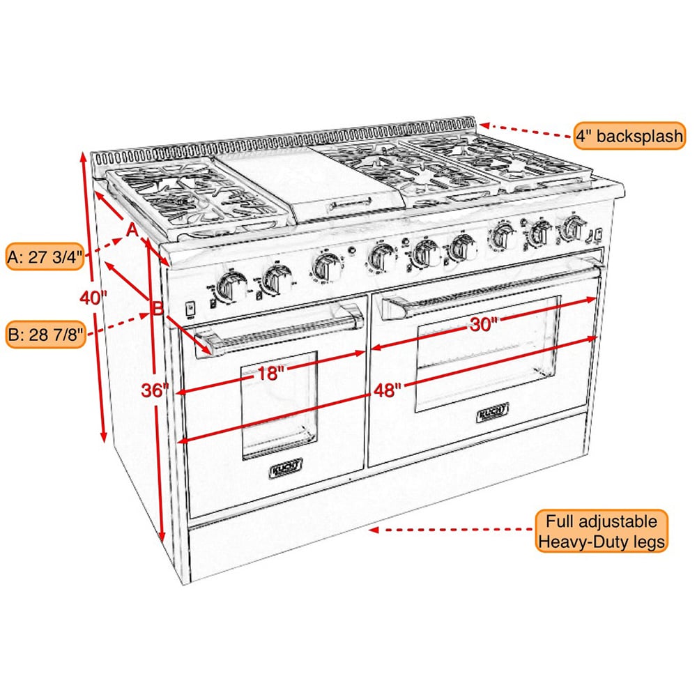 Kucht KRD486F Double-Dual-Fuel-Ranges - View #10