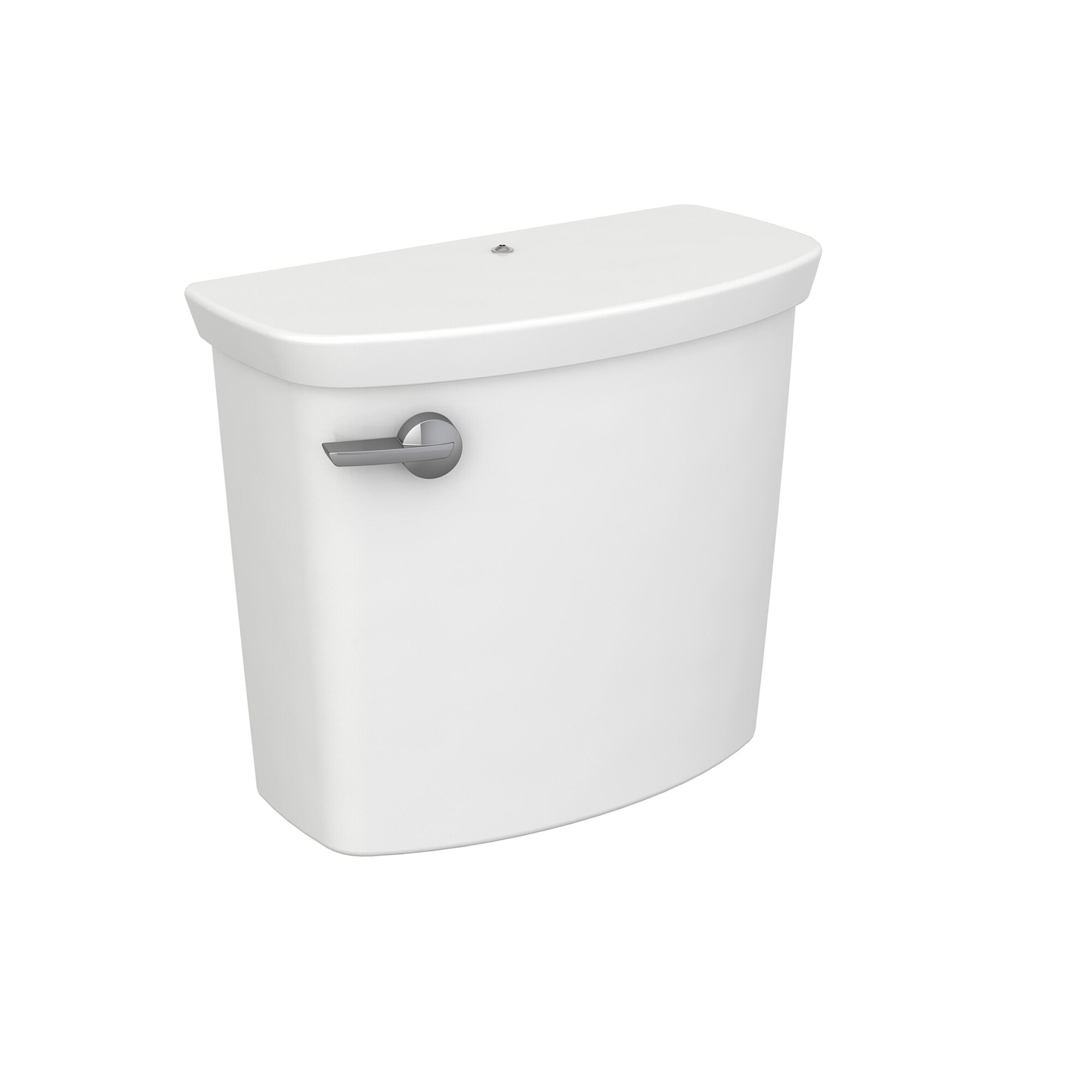 White Dual Flush Toilet Tank with Right-Hand Trip Lever