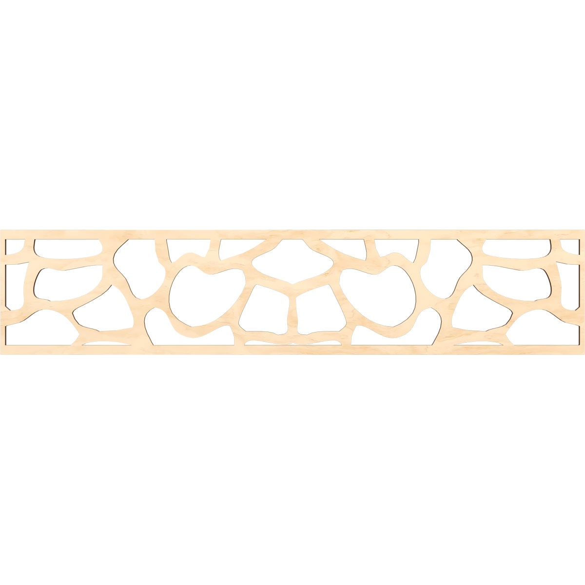 Ekena Millwork MLDA10X46ROCBI Rochester Fretwork Flat Trim 10-in x 3.9-ft Birch Brown Unfinished 2156160 Pierced Wall Panel Moulding