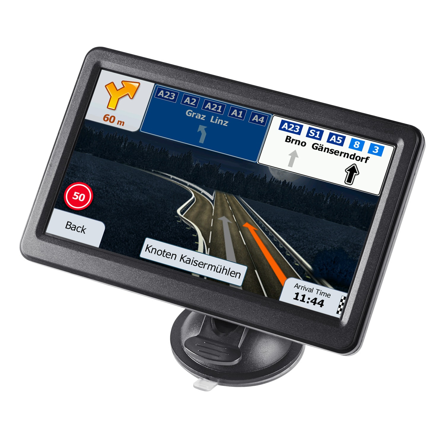 VEVOR GPS Navigator for Car 7 inch Touch Screen 16GB GPS Navigation System with Lifetime Map Updates Voice Turn-by-Turn Guidance Speed and Red Light Warning Custom Truck Routing for Car Truck RV