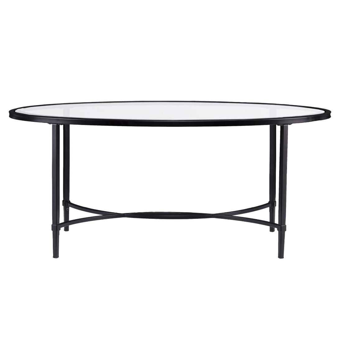 HomeRoots 4000402151 Black Glass Modern Coffee Table