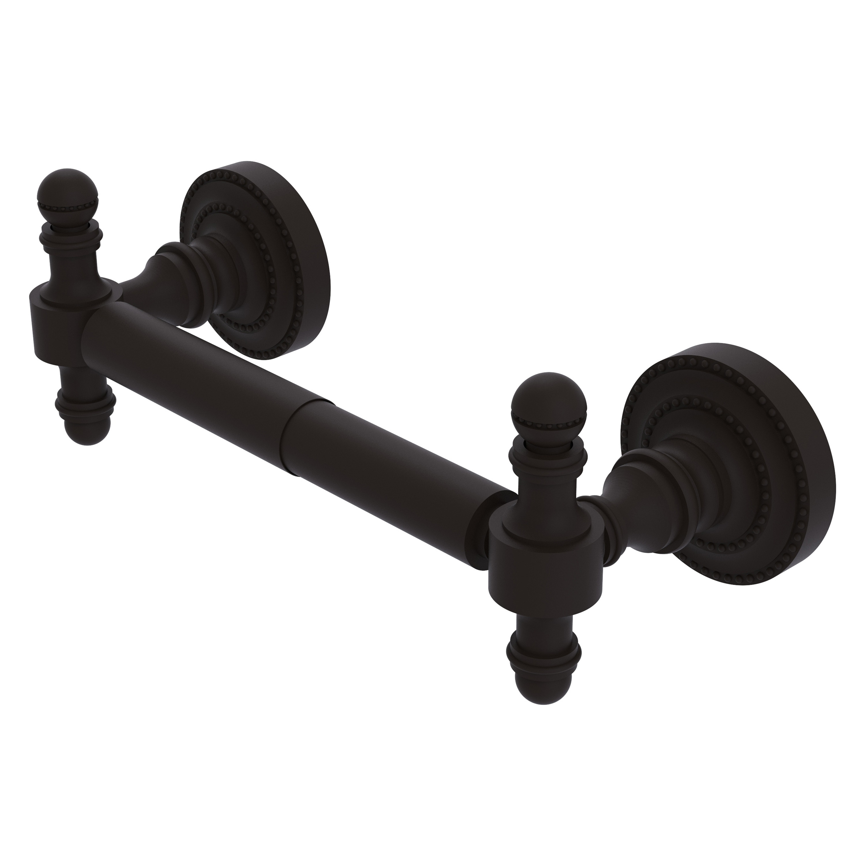 Allied Brass RD-24-ORB Retro Dot Oil-rubbed Bronze Wall mount Double post Toilet Paper Holder 1 -Rolls with Storage
