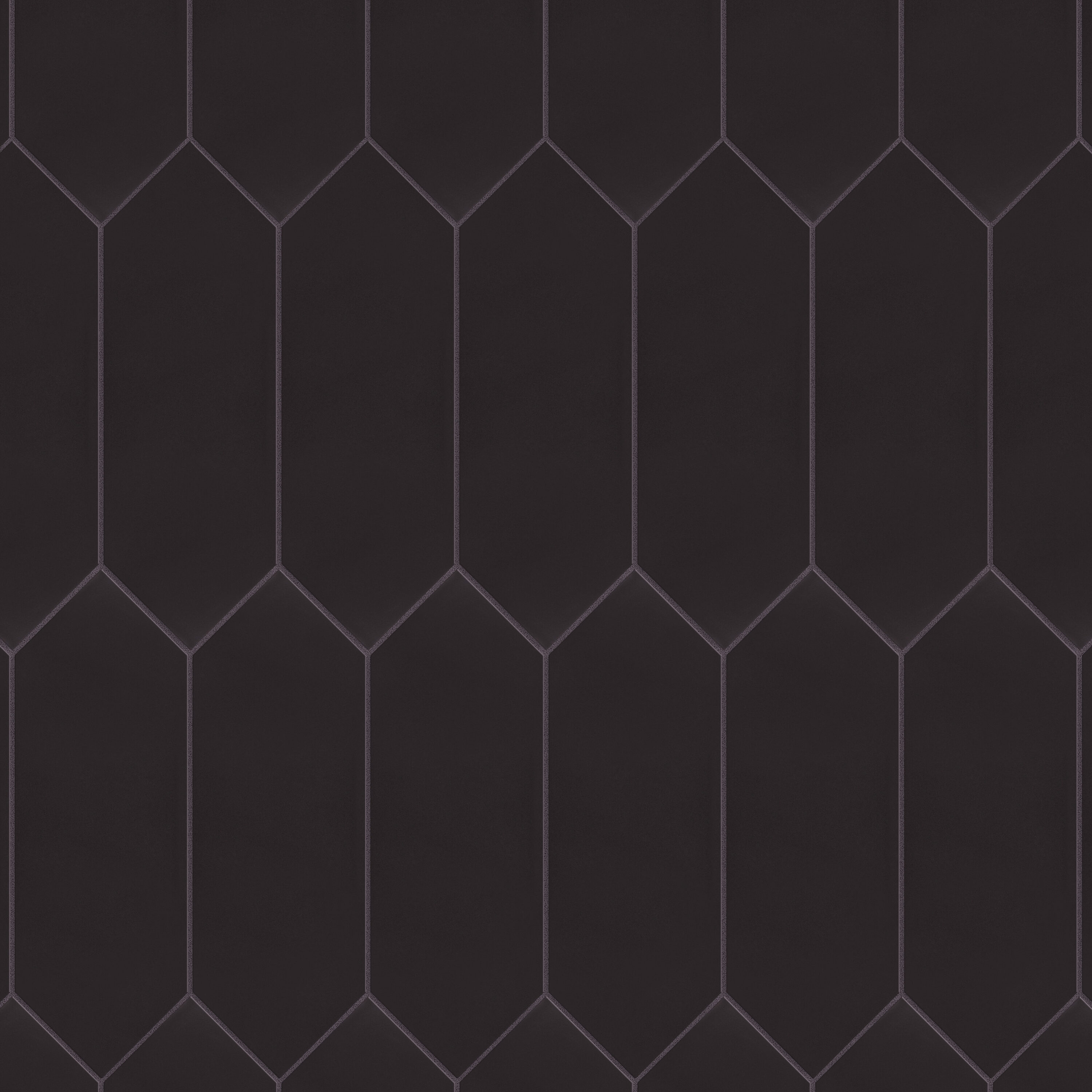 Affinity Tile FEQ12KBK Kite Black 4-in x 12-in Satin Porcelain Subway Hexagon Floor and Wall Tile (11.2-sq. ft/ Carton)