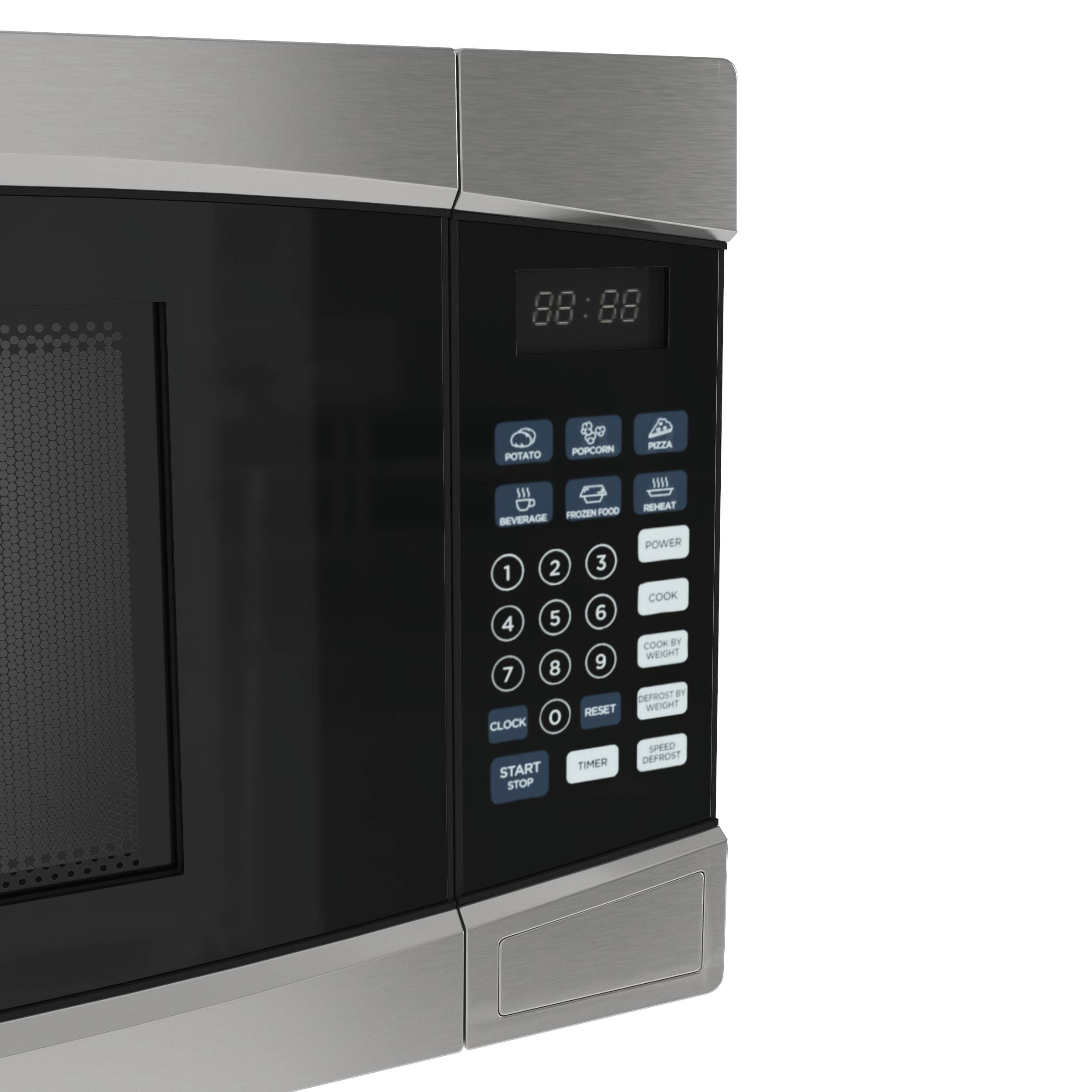 Commercial CHEF 1.1 cu. ft. Countertop Microwave Stainless and