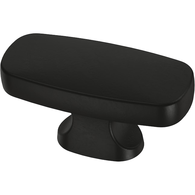 Brainerd Carved Arch 1-4/5-in Matte Black Rectangular Cabinet Knob in the  Cabinet Knobs department at