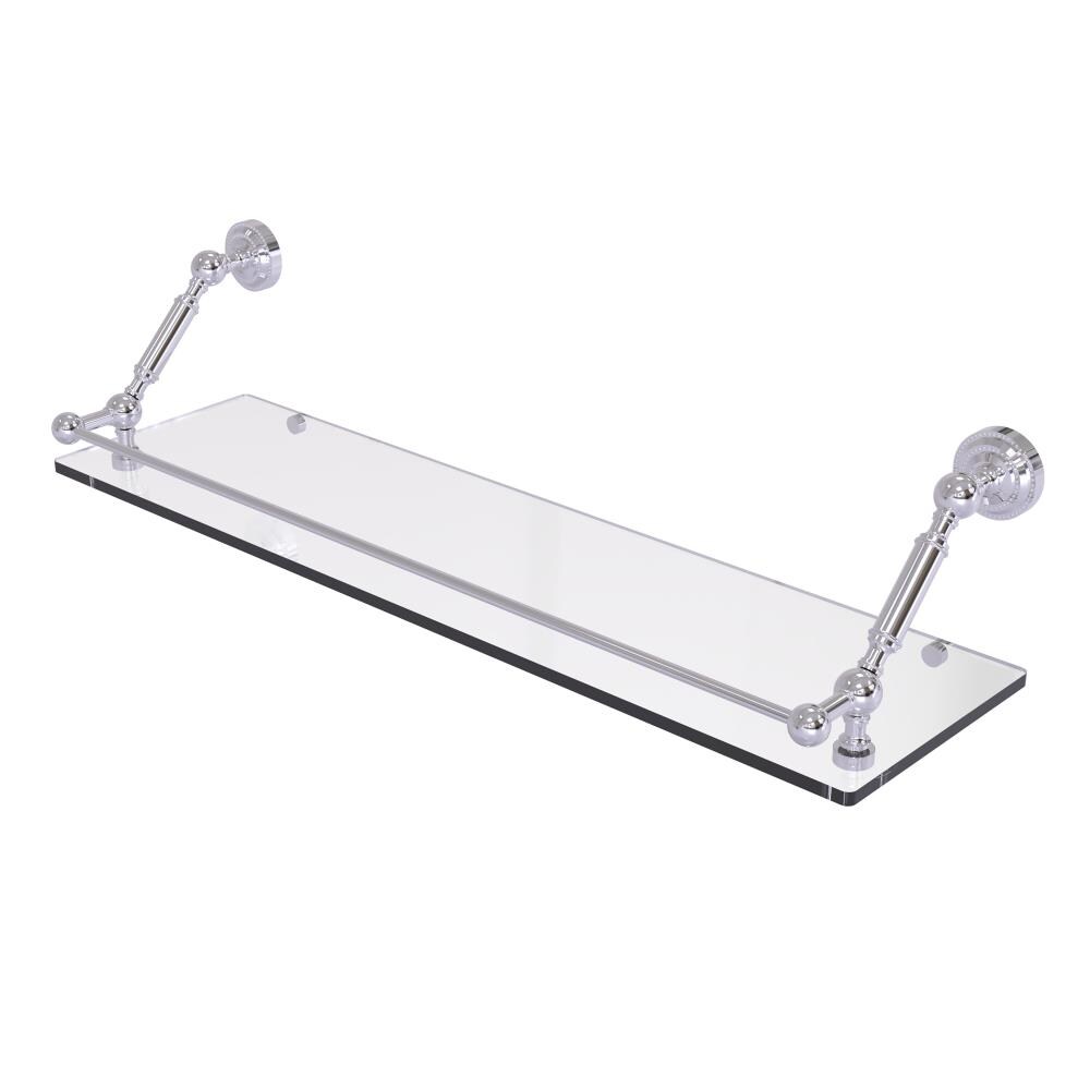 Allied Brass DT-1-30-GAL-PC Dottingham Polished Chrome 1-Tier Wall Mount Bathroom Shelf (30-in X 7.3-in X 8-in)