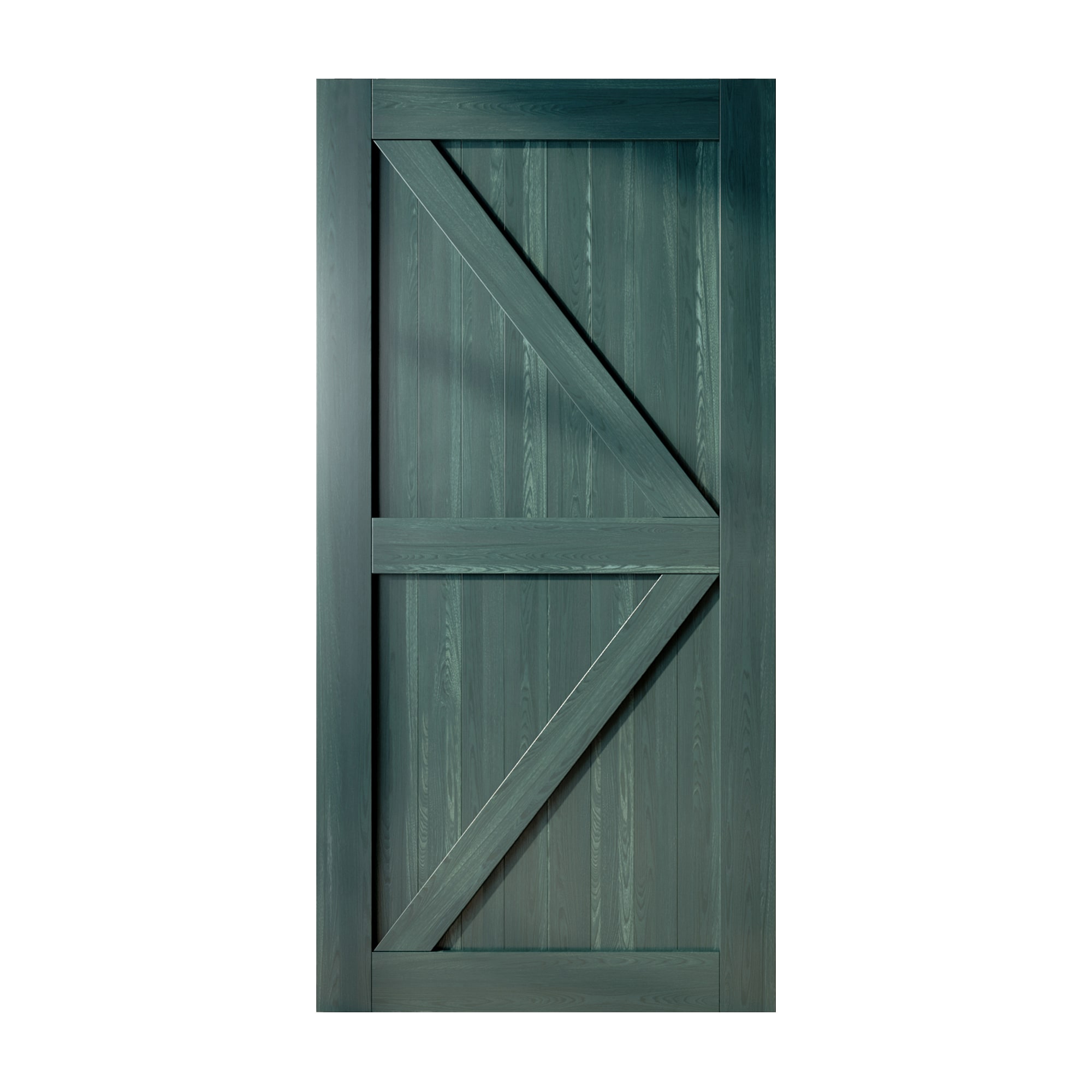 HOMACER 4884-K-RP 48-in x 84-in Royal Pine K-frame Pine Wood Solid core Single Barn Door (Hardware Not Included)