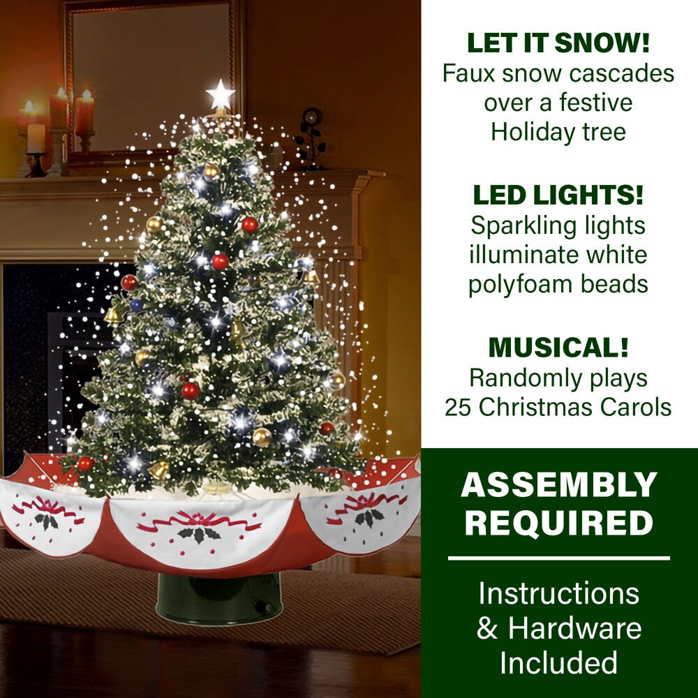 Fraser Hill Farm 7.5-ft. Jingle Pine Artificial Christmas Tree with  Multicolor LED Lights and Remote