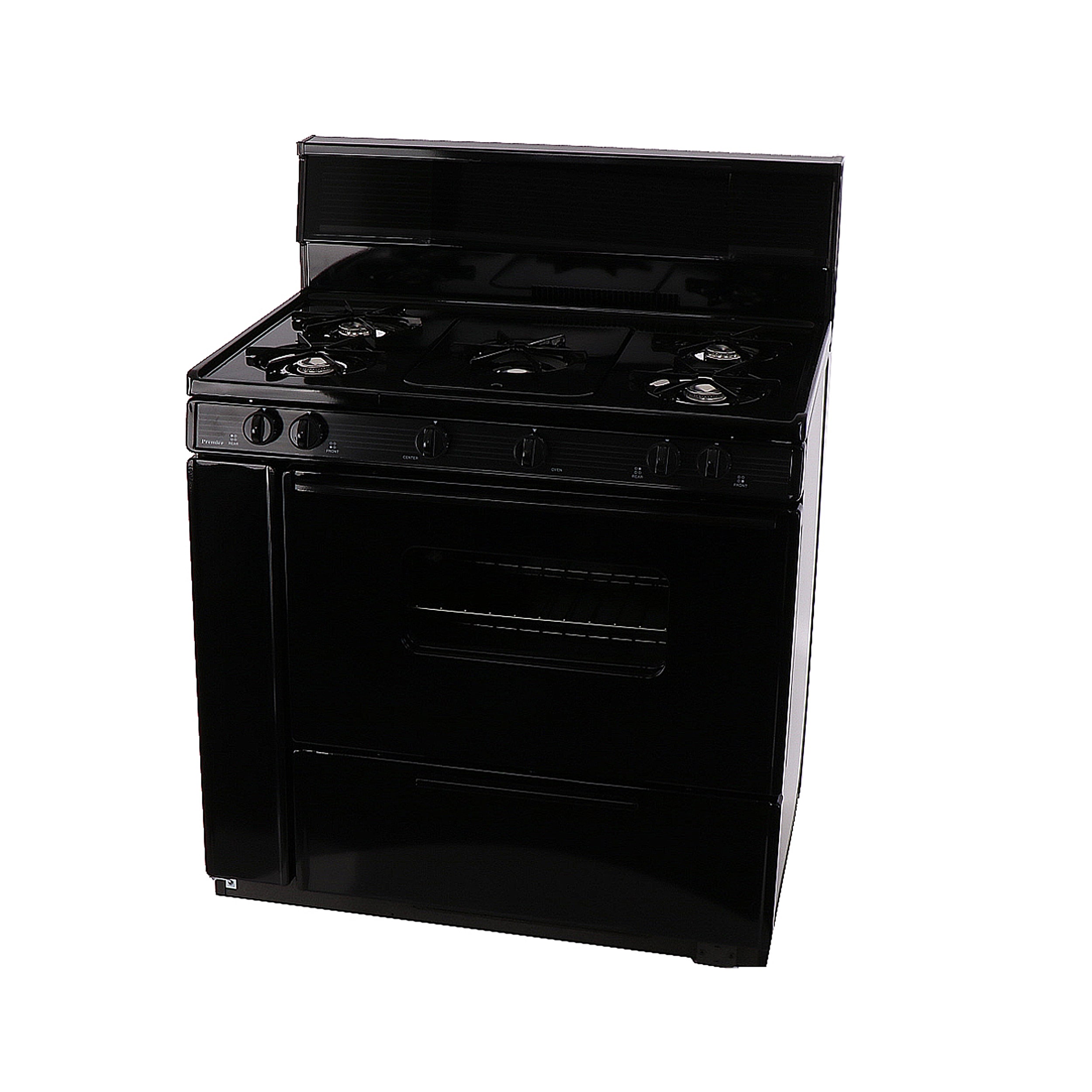 Premier 36-in 5 Burners 3.9-cu ft Freestanding Natural Gas Range (Black ...