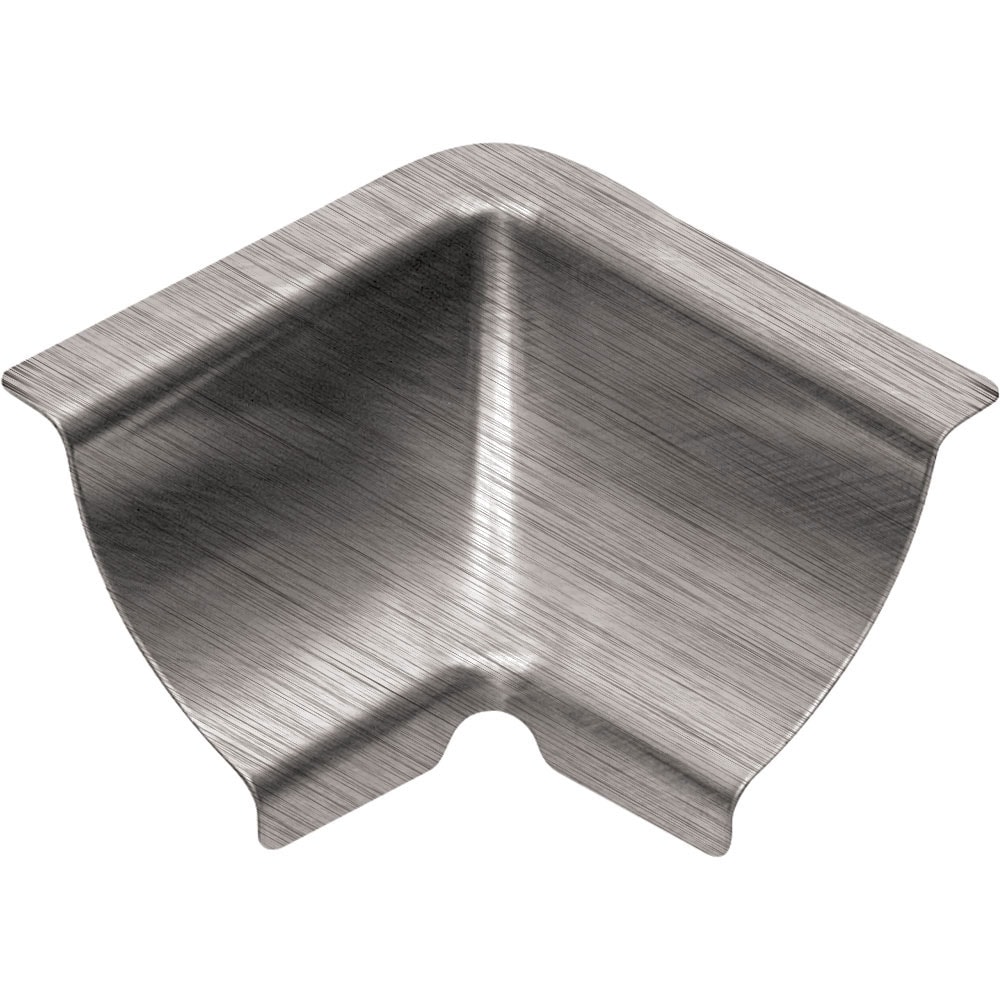 Schluter Systems I/EBHK2R18 Dilex-EHK 1-in W x 1.5-in L Brushed stainless steel Steel Inside corner Tile Edge Trim