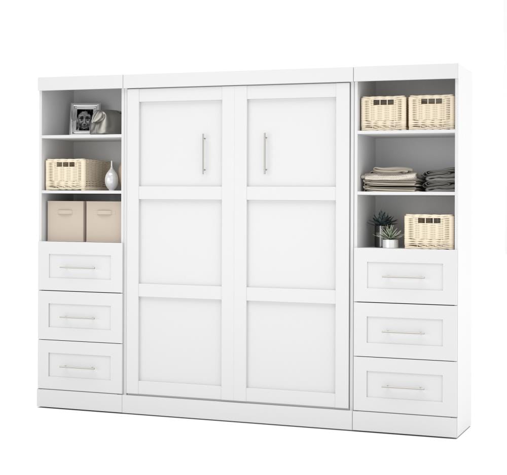 Bestar Pur 25 Storage Unit with 3-Drawer set-White