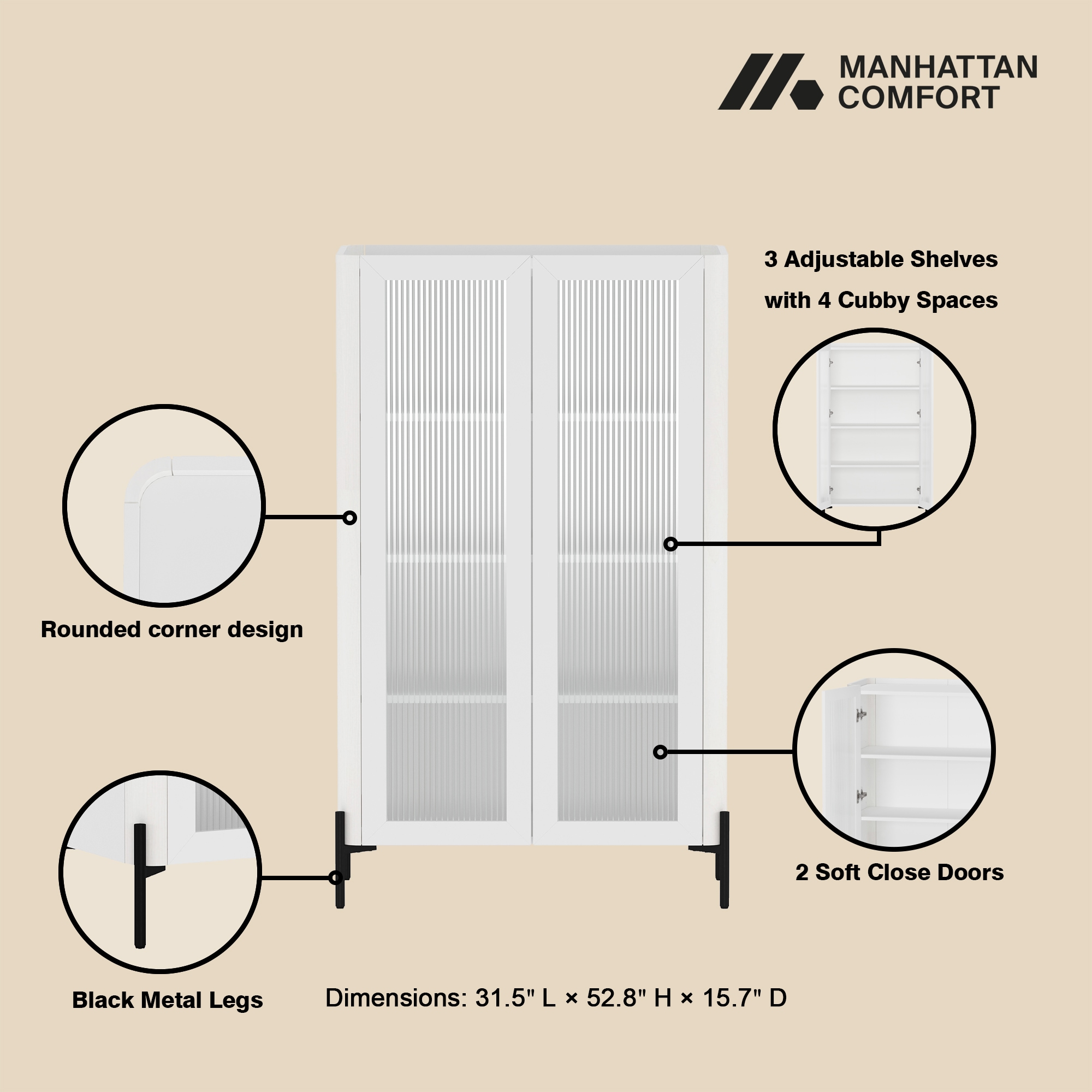Manhattan Comfort 2-AFBC042-WH Home-Office-Furniture-Sets - View #6