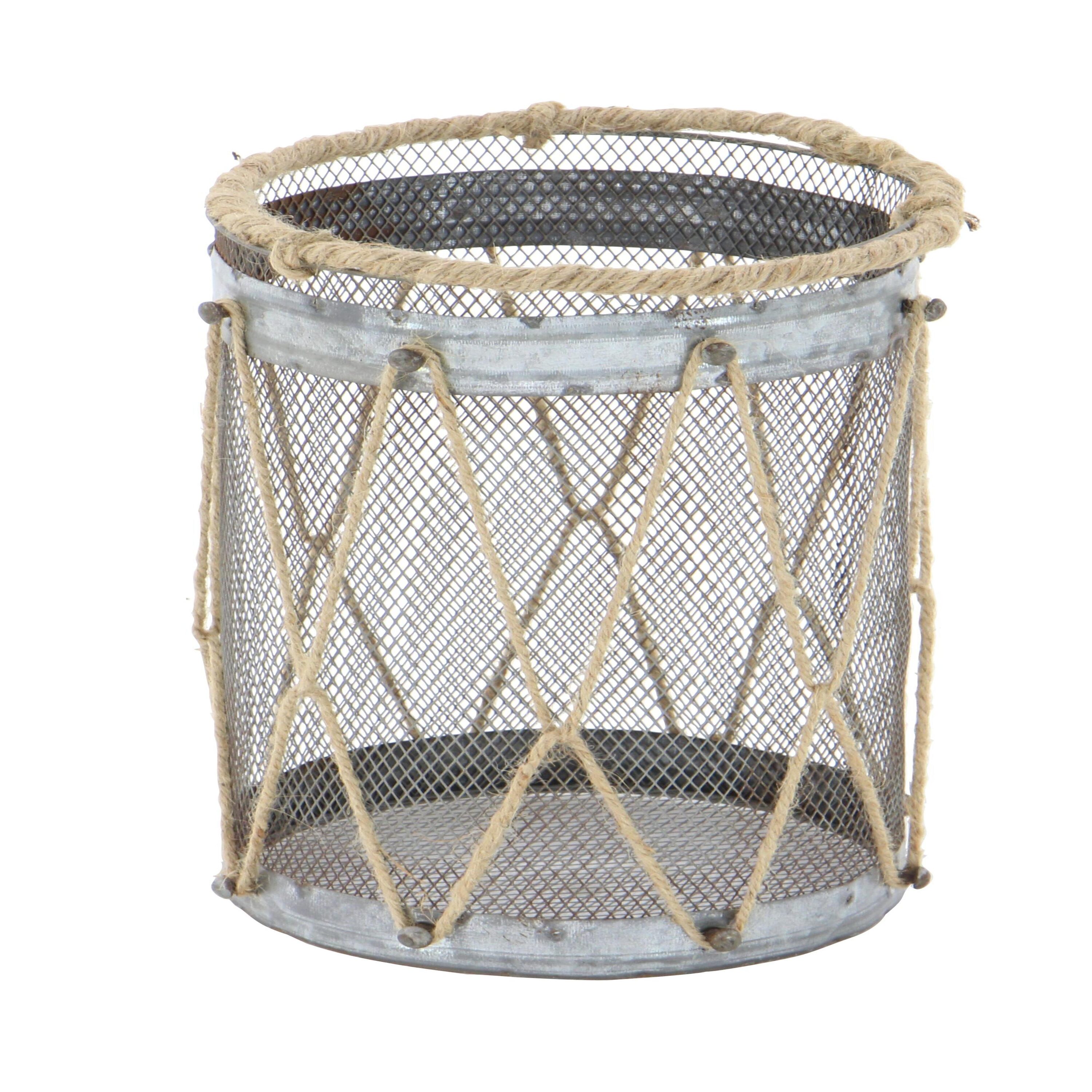 Elegant Silver Metal Hanging Hurricane Candle Lantern Trio