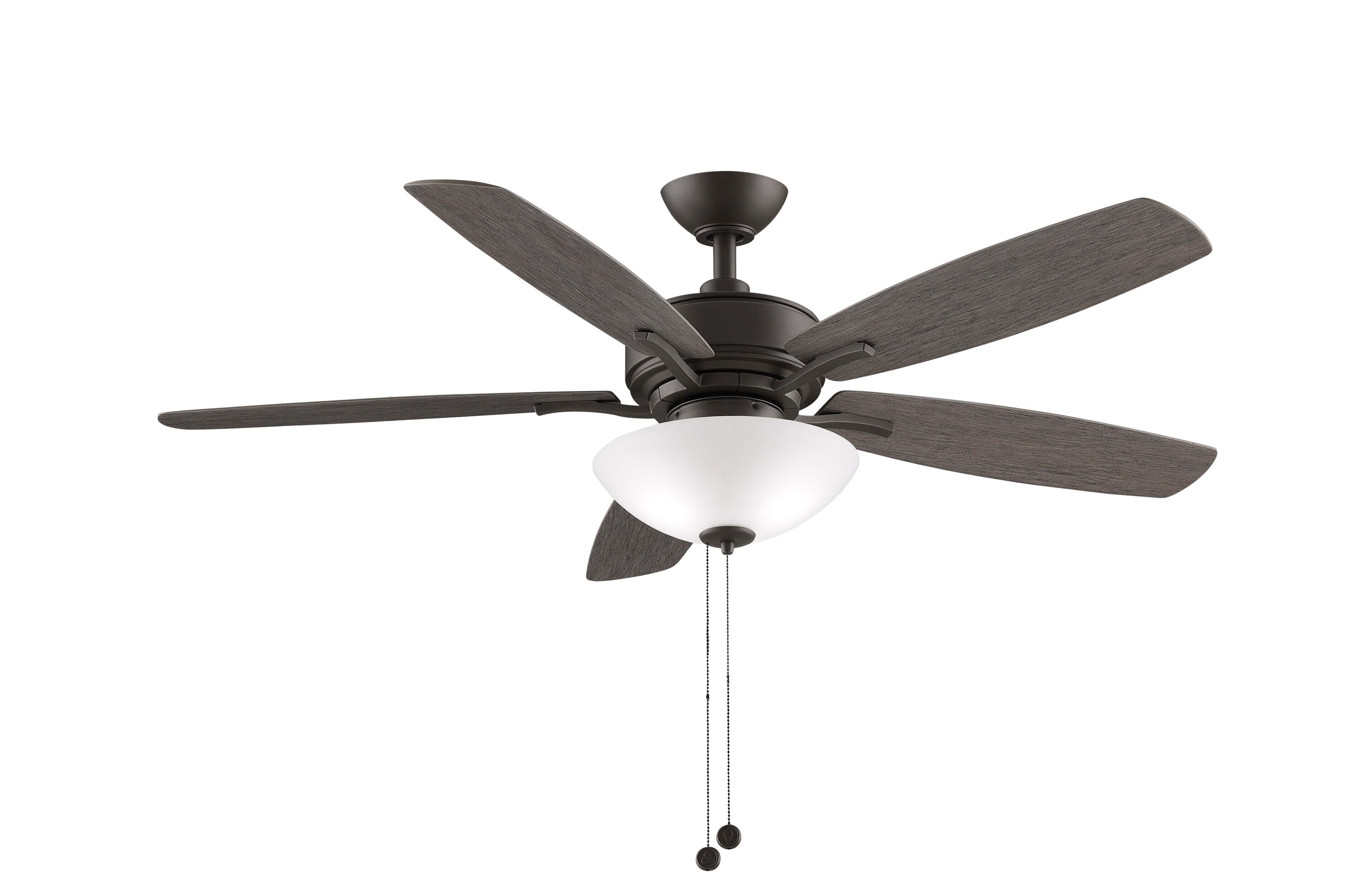 Fanimation FP6285BGR Aire Deluxe 52-in Matte Greige with Weathered Wood Blades Indoor Ceiling Fan with Light (5-Blade)