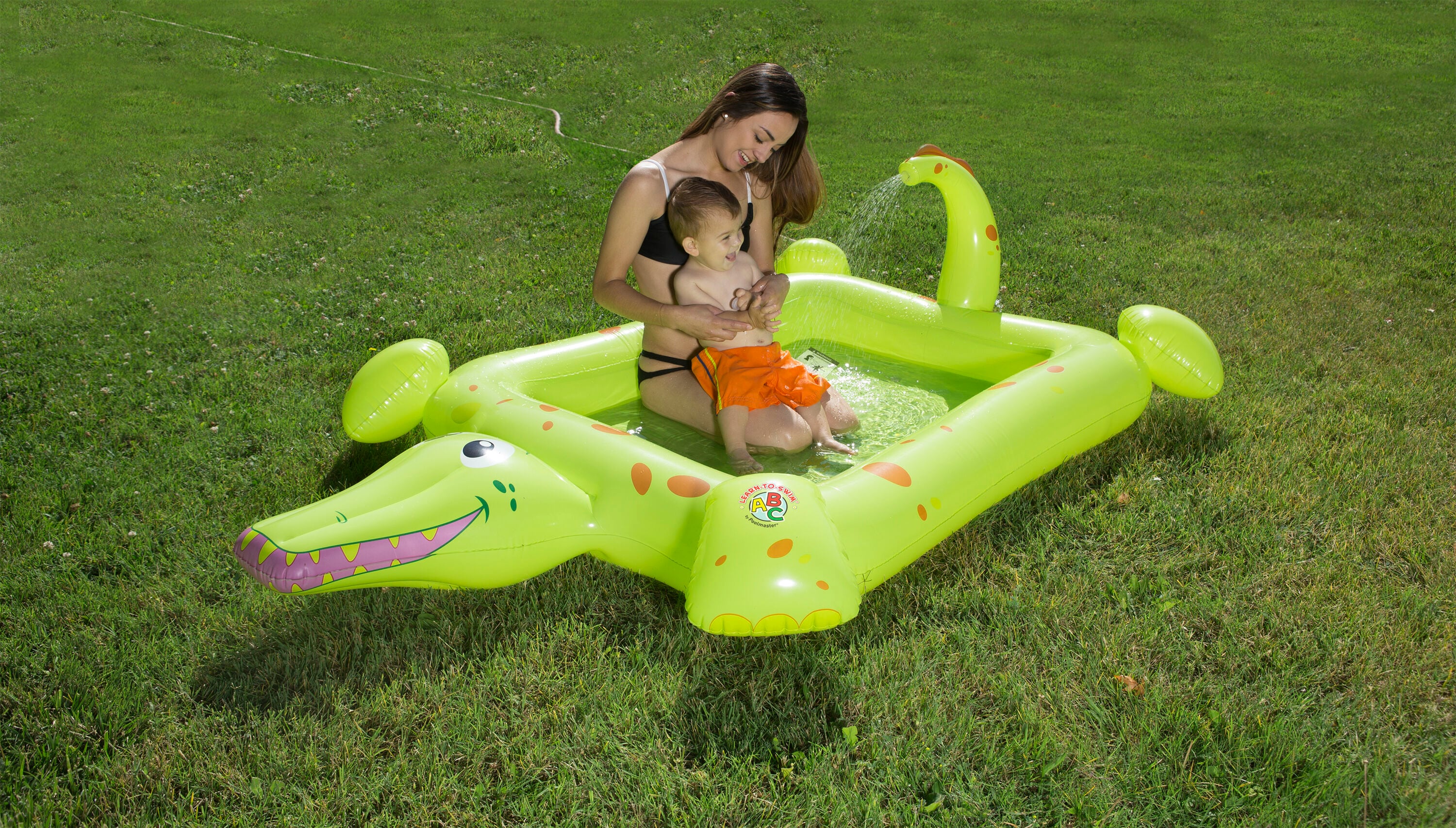 Poolmaster 81611 82-in L x 45-in W Green Rectangle Kiddie Pool