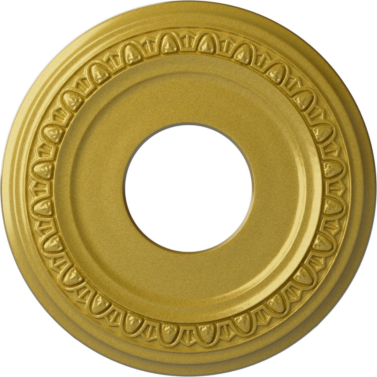 Ekena Millwork CM12JARGS Jackson 12.25-in W x 12.25-in L Painted Rich Gold Polyurethane Whole Ceiling Medallion