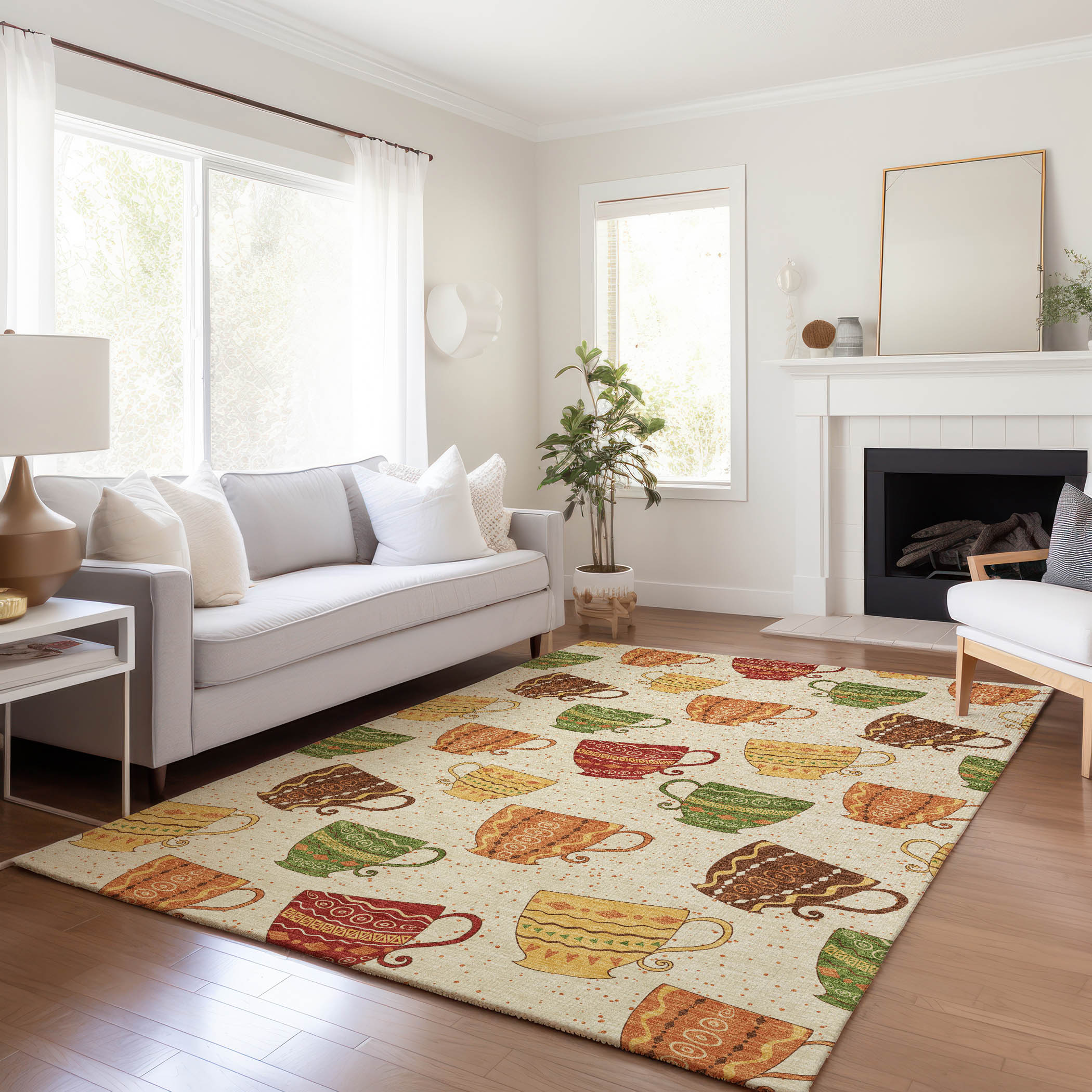 Addison Rugs AMF170MU3X5 Mayfield AMF170MU 3 x 5 (ft) Loomed Polyester Multi Rectangular Indoor Geometric Machine washable Area rug