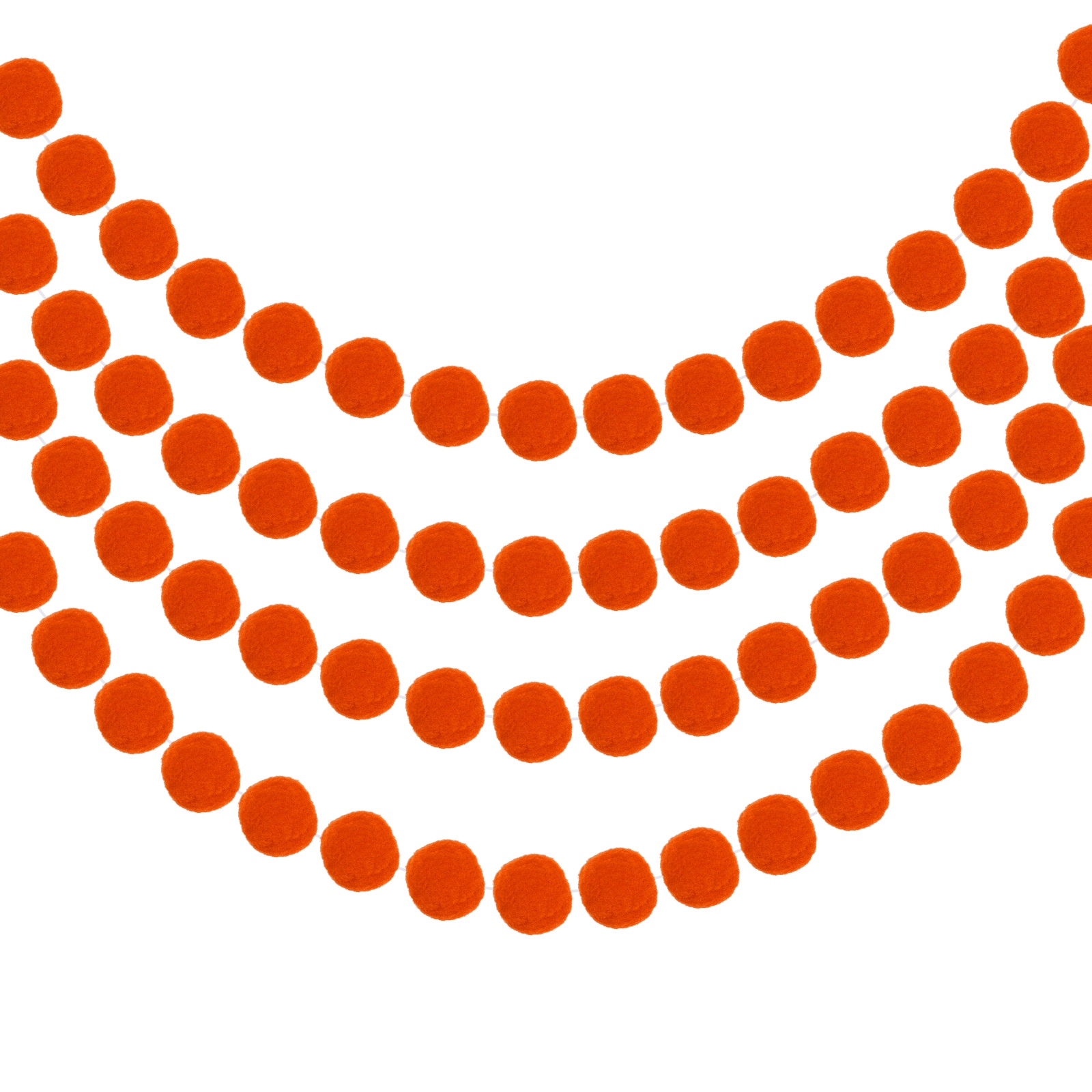 PATIKIL 4pcs Pom Pom Garland 6.5 Feet Decorative Hanging Garland Ball Banner with 20pcs Felt Balls for Halloween Thanksgiving Christmas Wedding Birthday Party Room Decor Orange