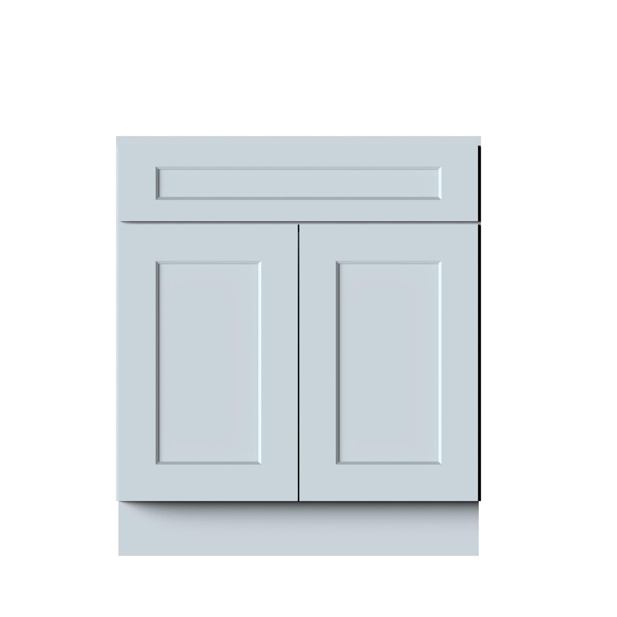 Boyel Living BL-SB30DG 30in.W x24in.D x34.5in.H DOVE GREY SINK BASE Fully assembled Cabinet With Two HDF Doors