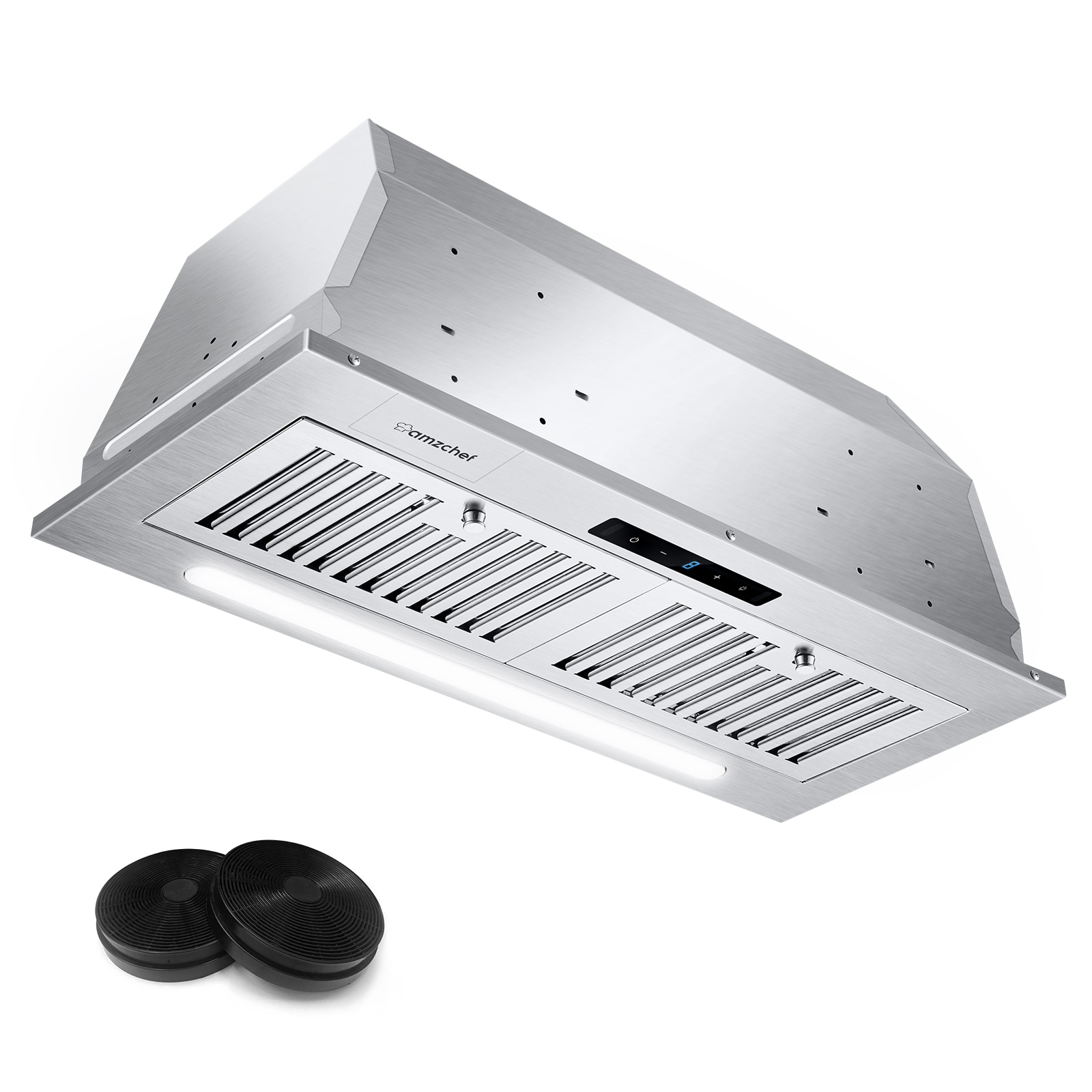 30-in 350-CFM Ducted Stainless Steel Under Cabinet Range Hoods Undercabinet Mount | - amzchef UL-21BILS30-TS-ST