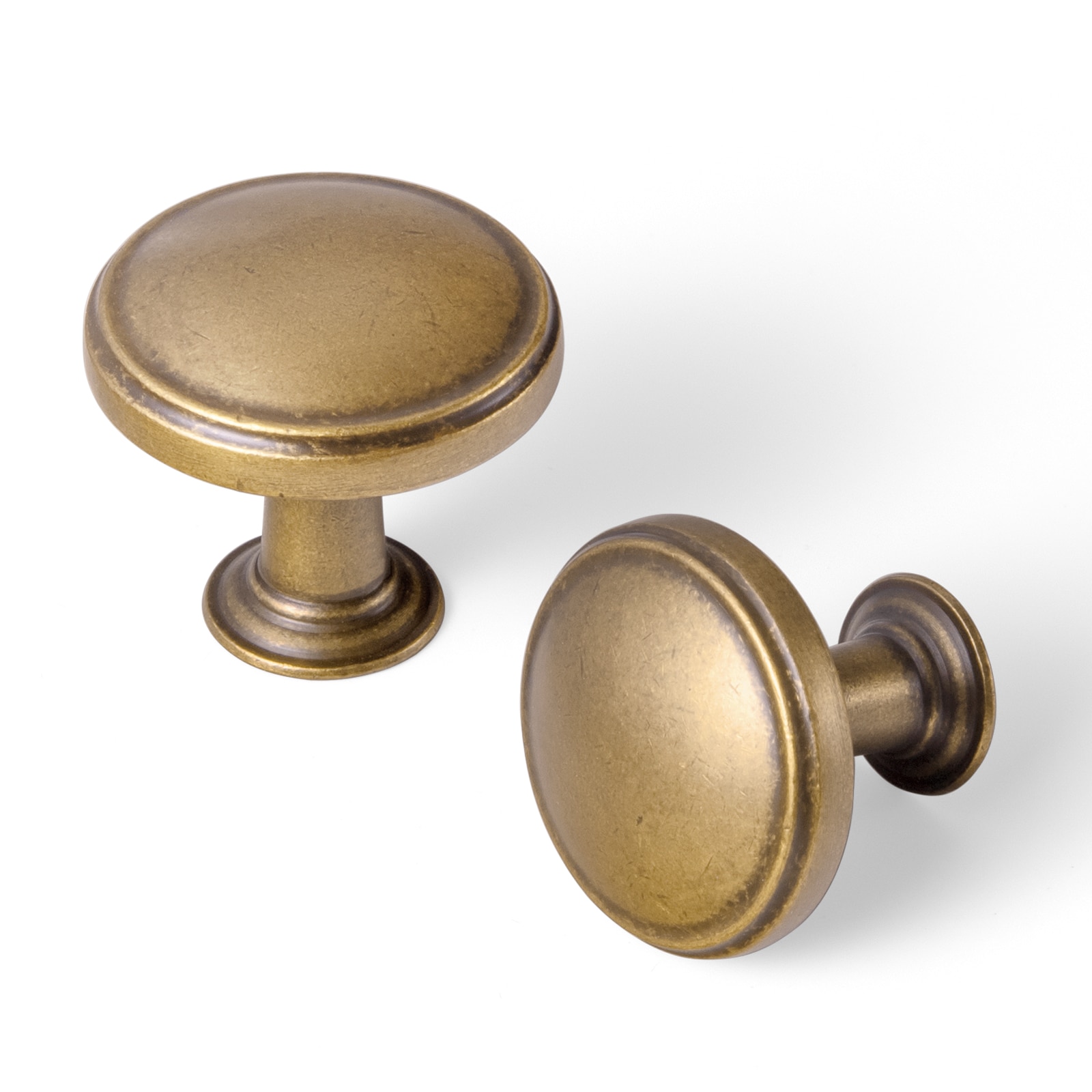Miaokesen 6781GT-DK-12 1-1/5-in Antique Brass Mushroom Classic Cabinet Knob 12 -Pack