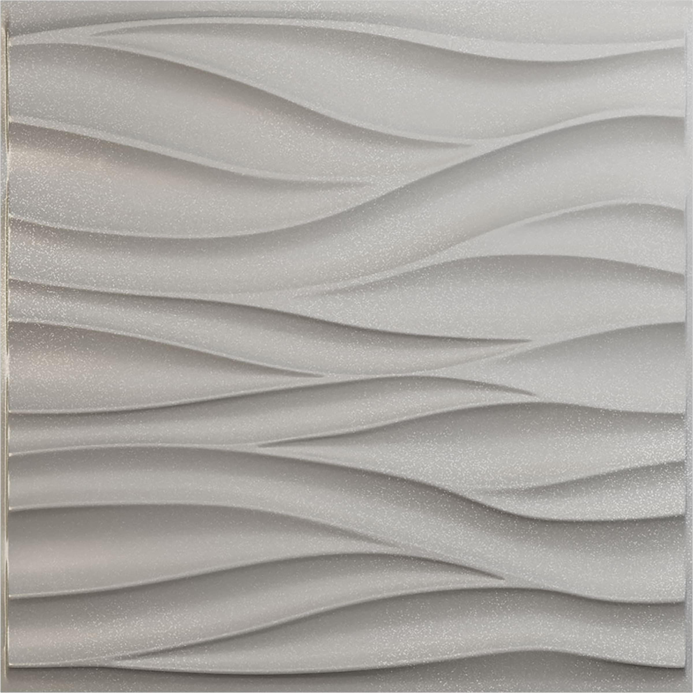 Ekena Millwork WP20X20RPASV 19-5/8-in x 19-5/8-in Embossed Paintable/Stainable Silver PVC Wall Panel (