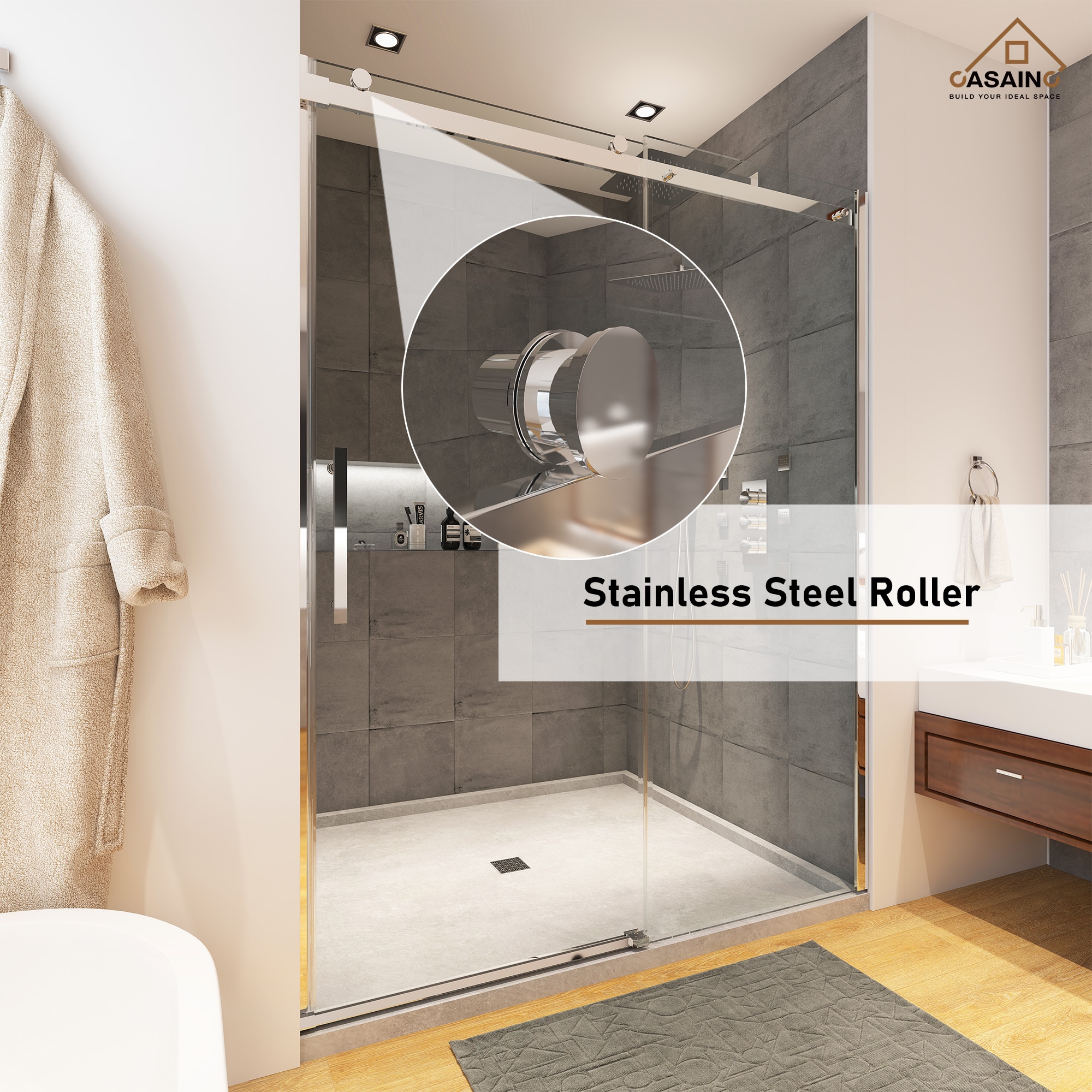 CASAINC SL-TL-D-T128 Shower-Doors - View #5