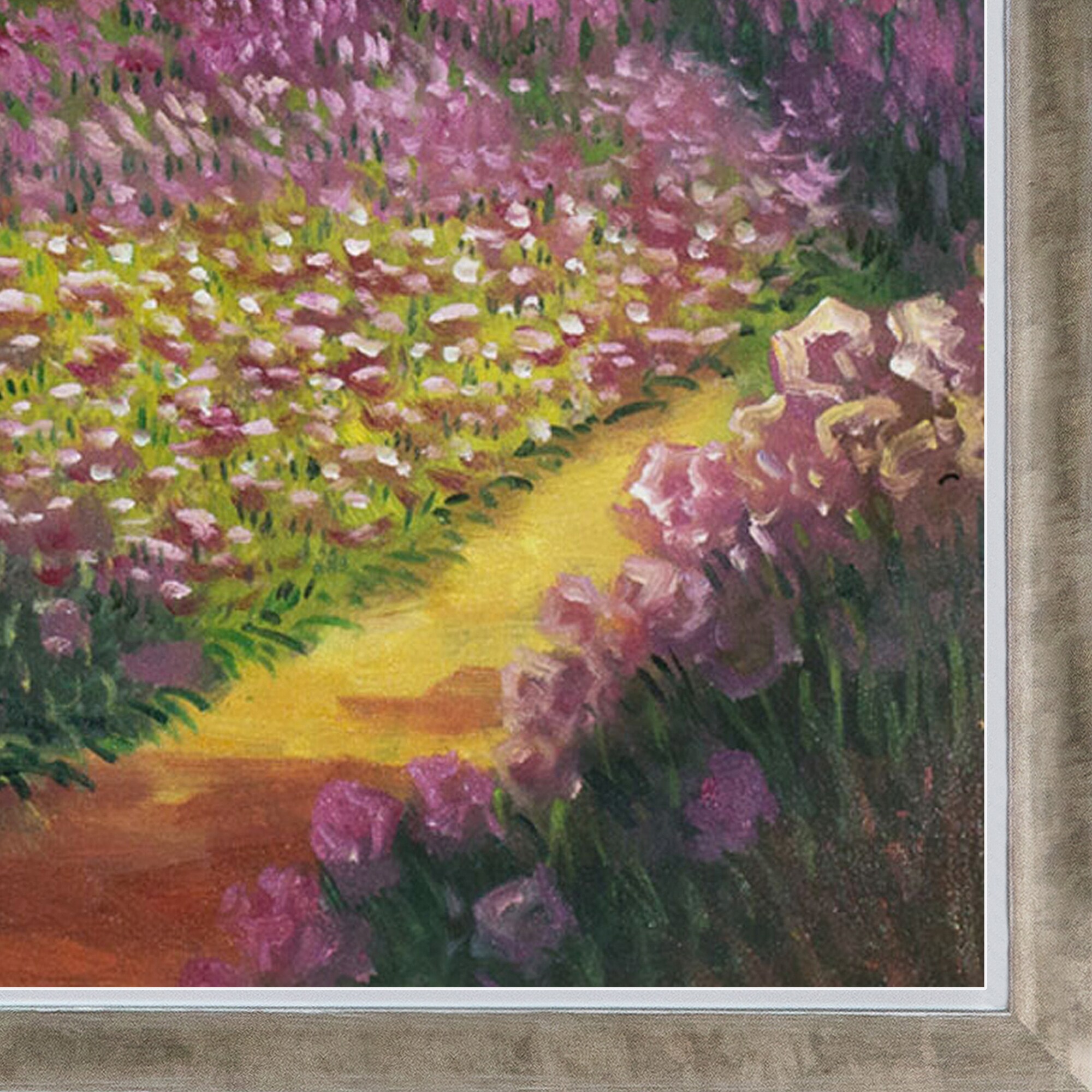 La Pastiche Artist's Garden At Giverny Claude Monet Framed 22.4-in