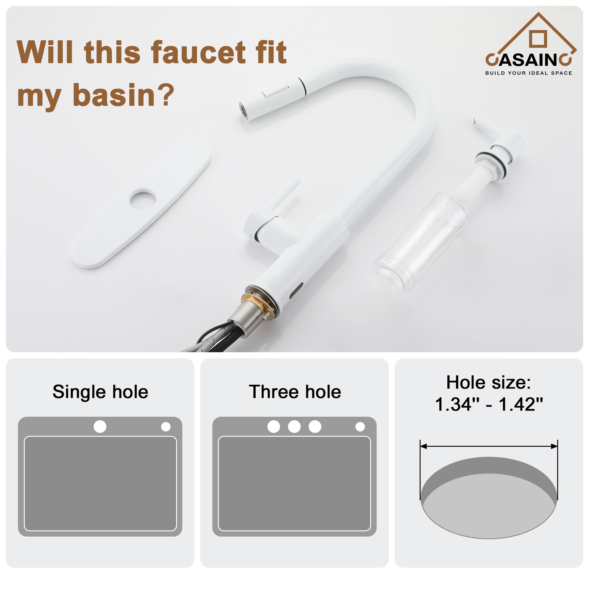 CASAINC CA-W3374-MW Kitchen-Faucets - View #6