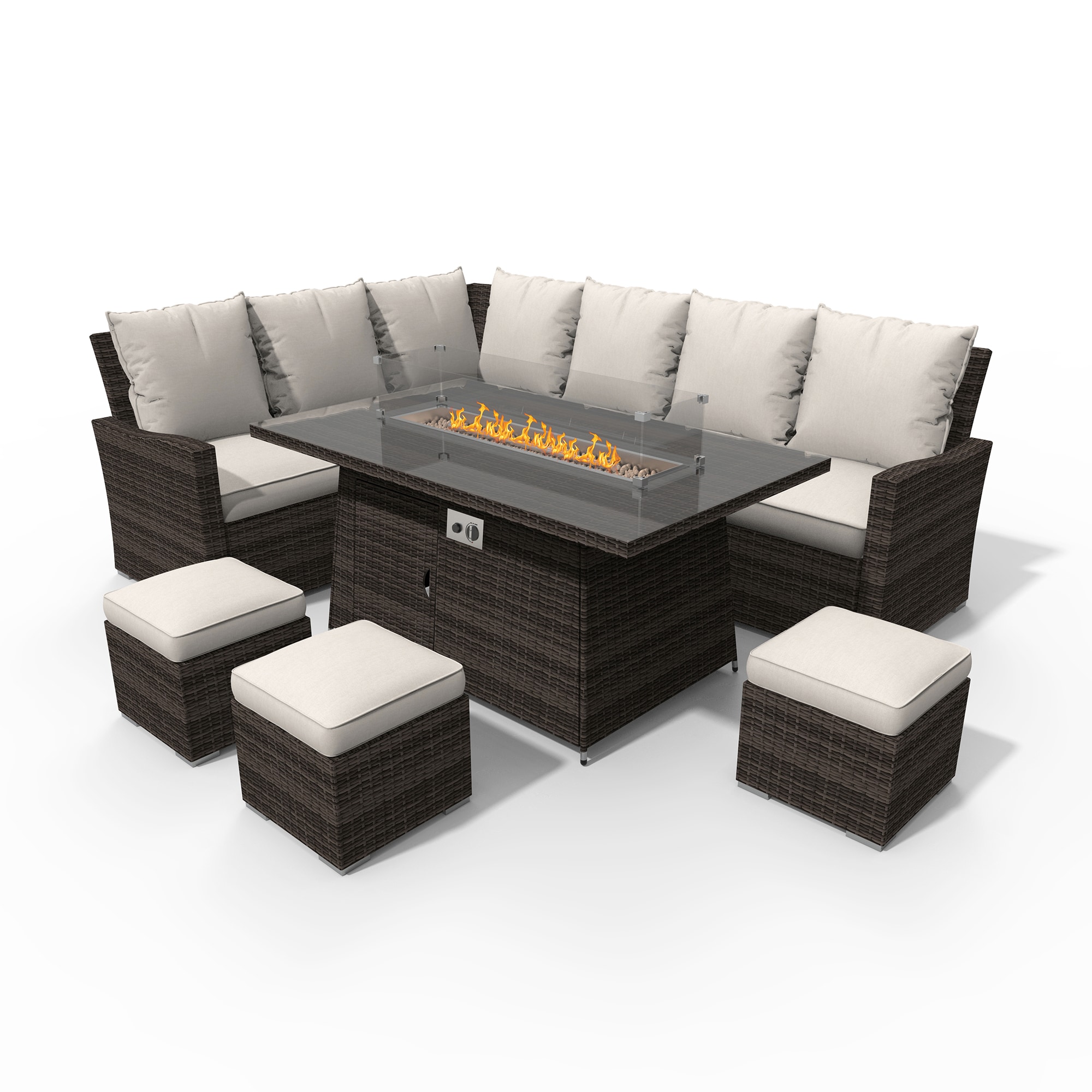 Moda Furnishings MOF-16591-BROWN Patio-Conversation-Sets - View #2