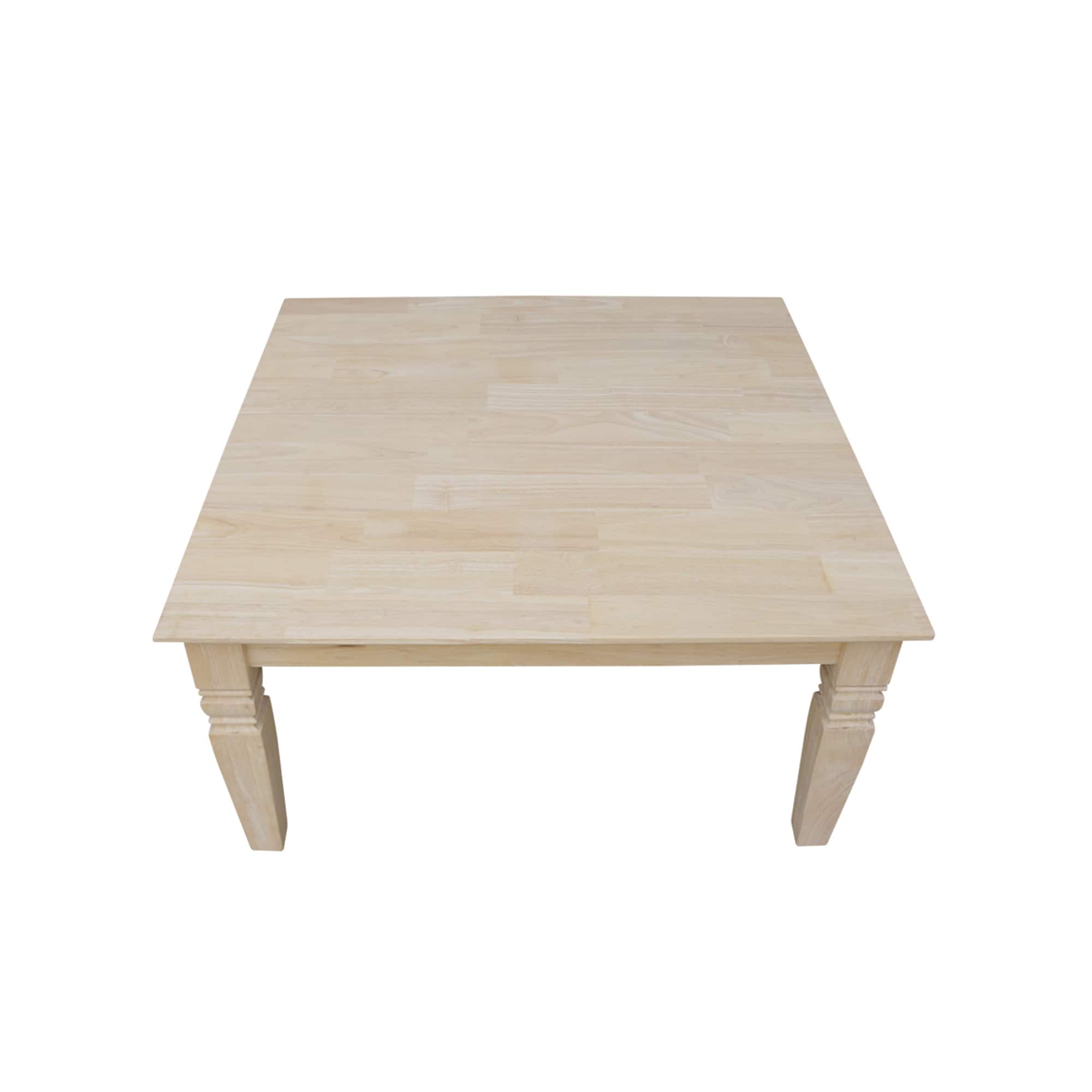 Elegant Java Square Solid Hardwood Coffee Table