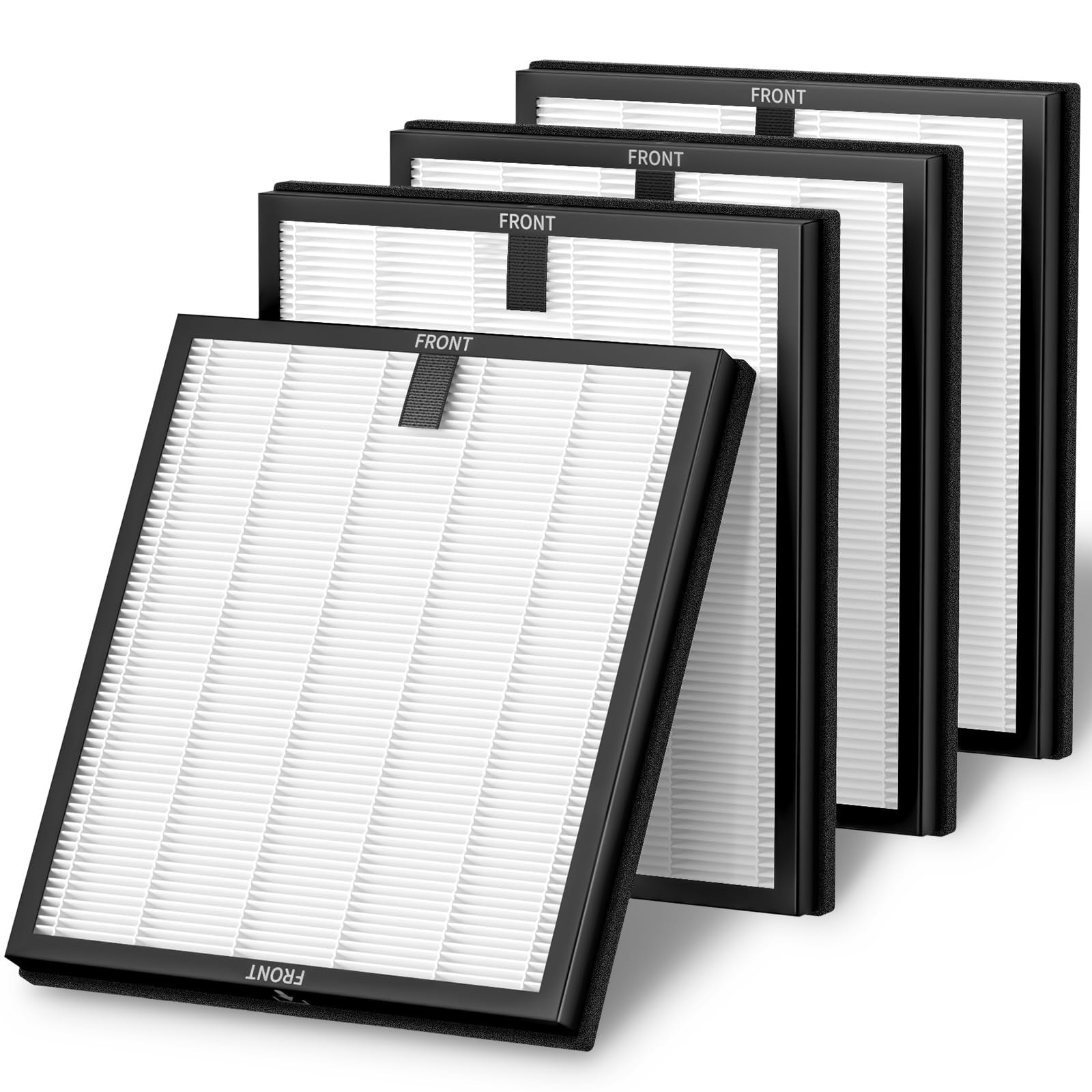 Etokfoks  HY4866 Air Purifier Replacement Filter HEPA Activated Carbon Multiple Layer Filtration Enhanced Version 4 Pack