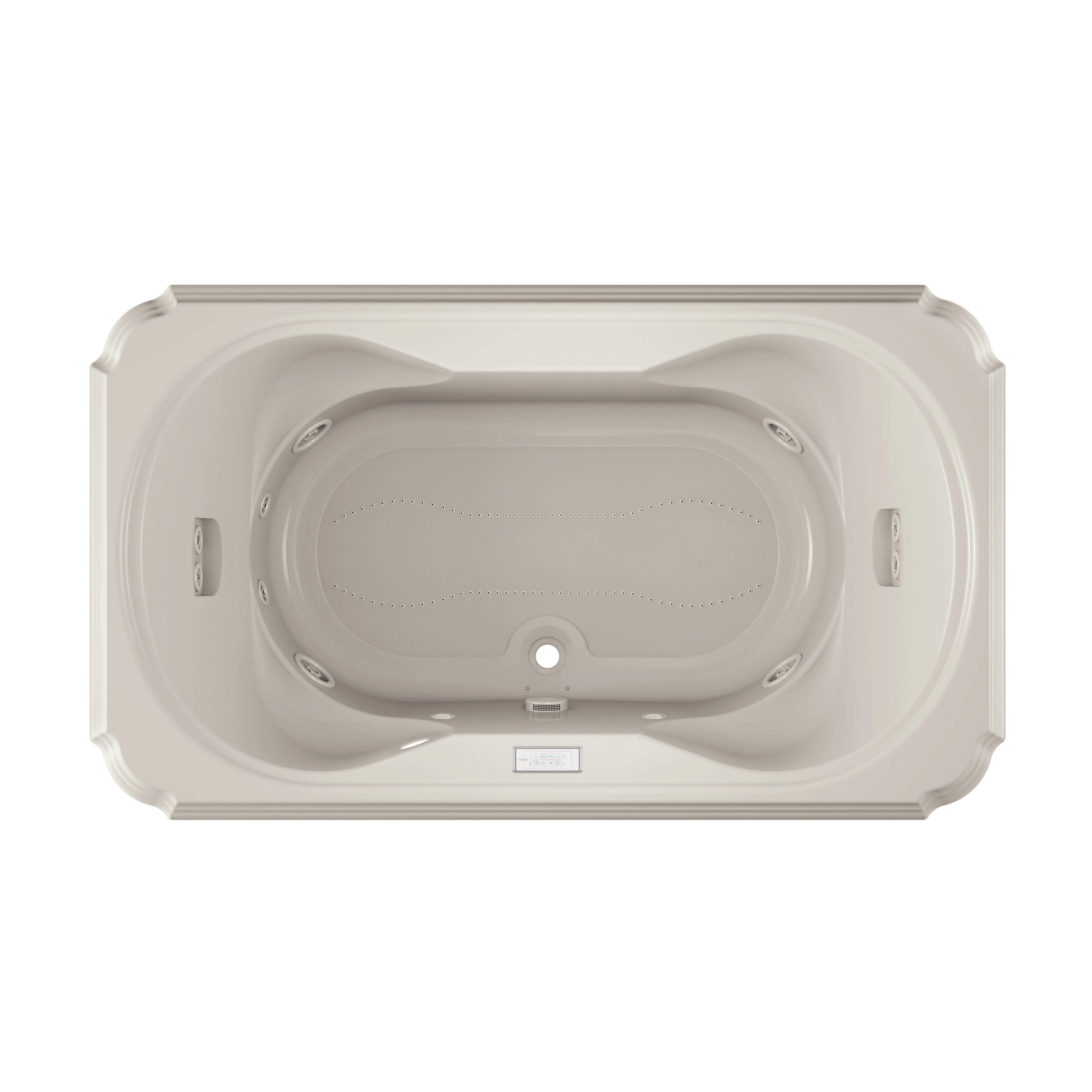 Jacuzzi MS55969 Marineo 42.0-Inches x 72.0-Inches Oyster Acrylic Rectangular Drop-in Whirlpool and air bath combination tub ( Center Drain )