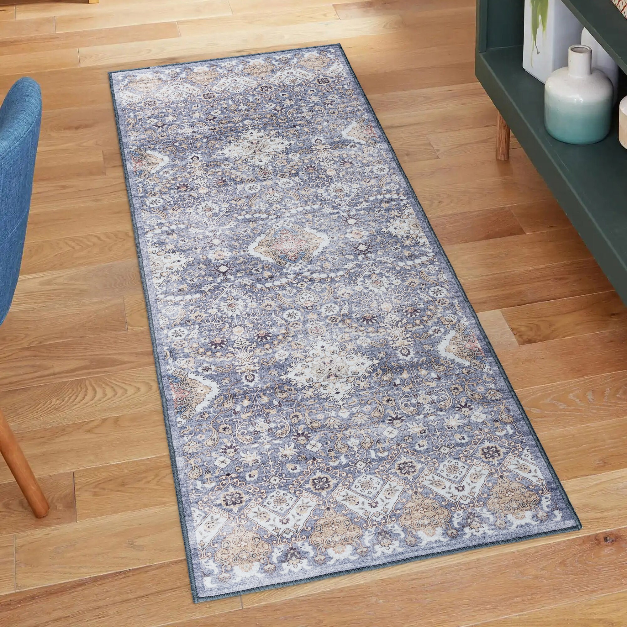 GERTMENIAN 28949 2 x 6 (ft) Loomed Gray Rectangular Indoor Pet Friendly Runner rug