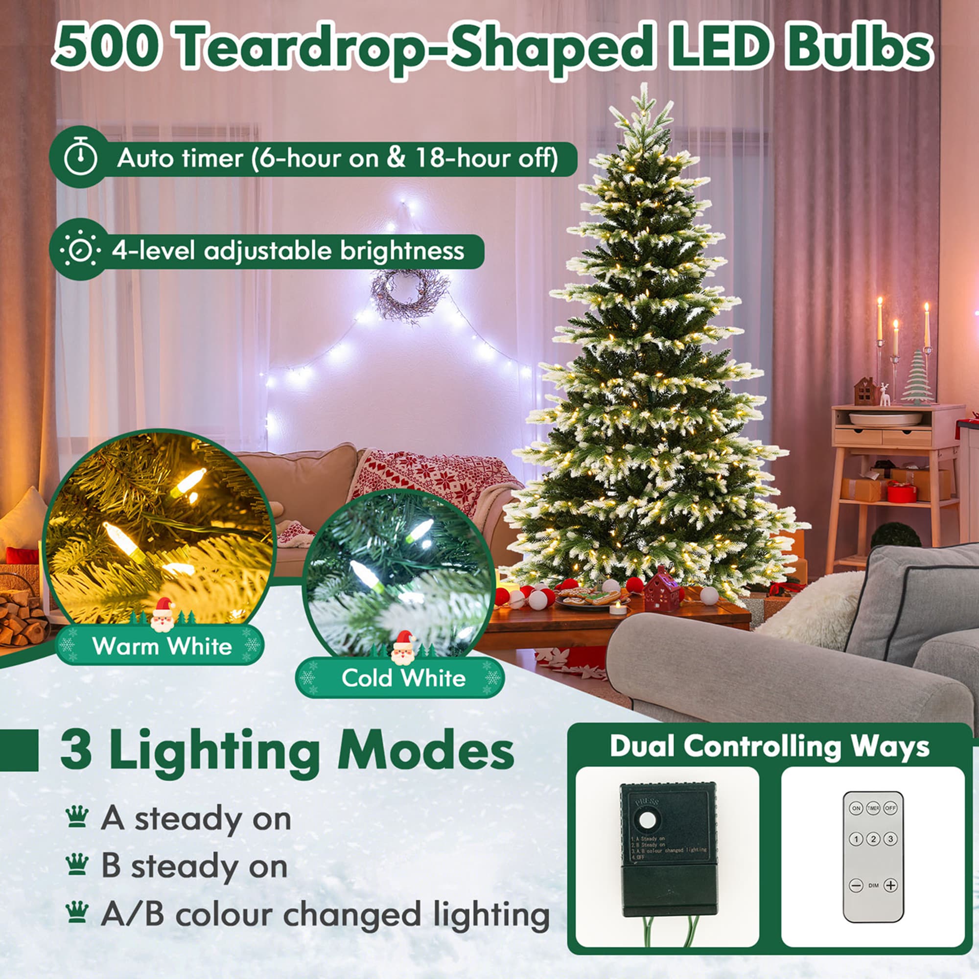 Costway LWS00767 Artificial-Christmas-Trees - View #7