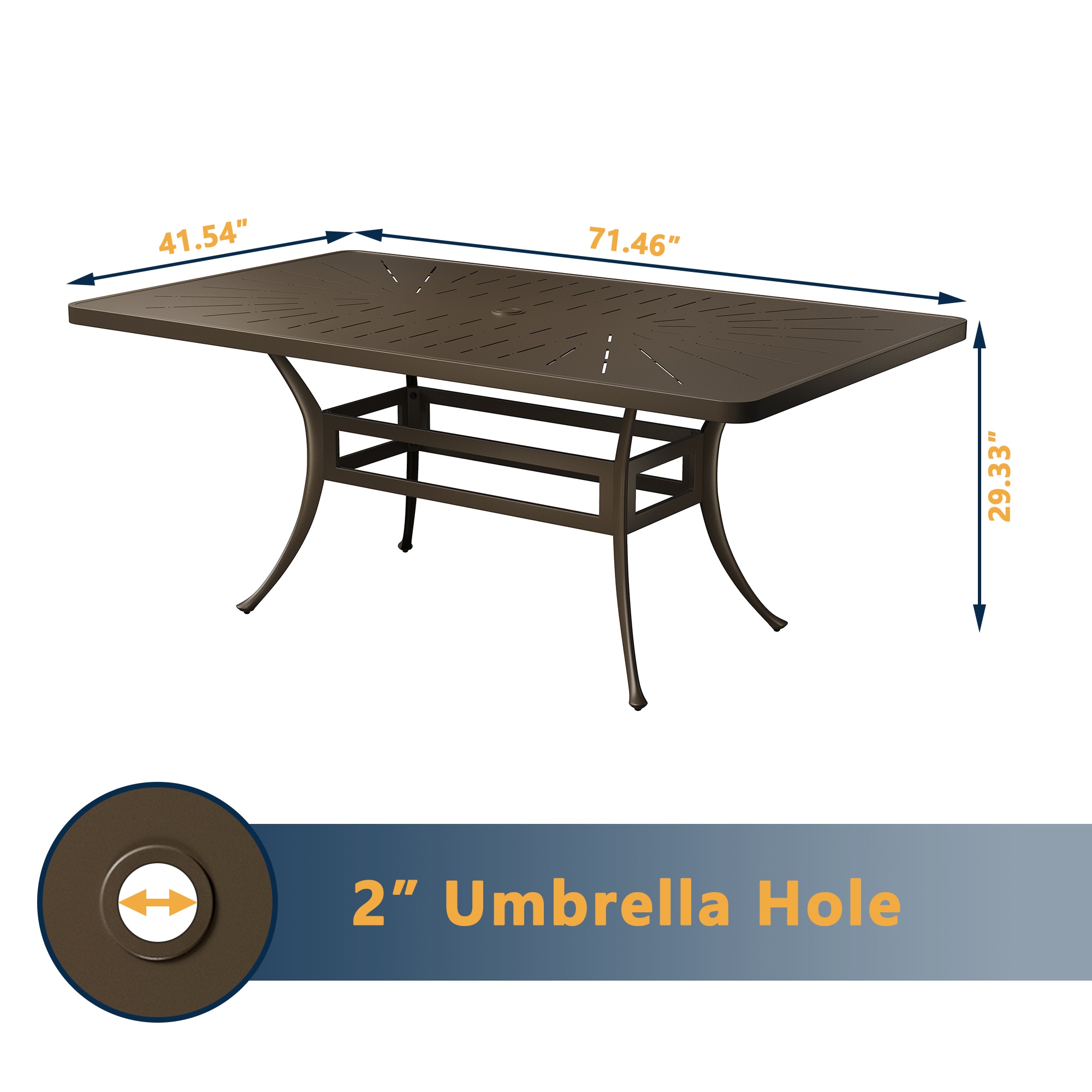Clihome CL-LD4272CXDT Patio-Tables - View #4