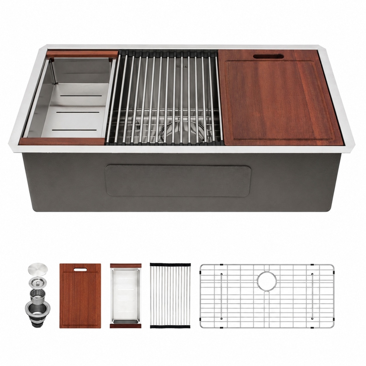 LILILIAN FMY  30 Inch Stainless Steel Kitchen Sink Undermount Single Bowl Workstation with Accessories durable home and garden accessory designed