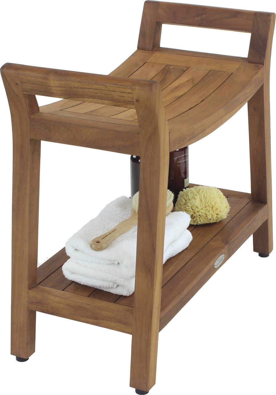 Lowes teak 2024 shower bench