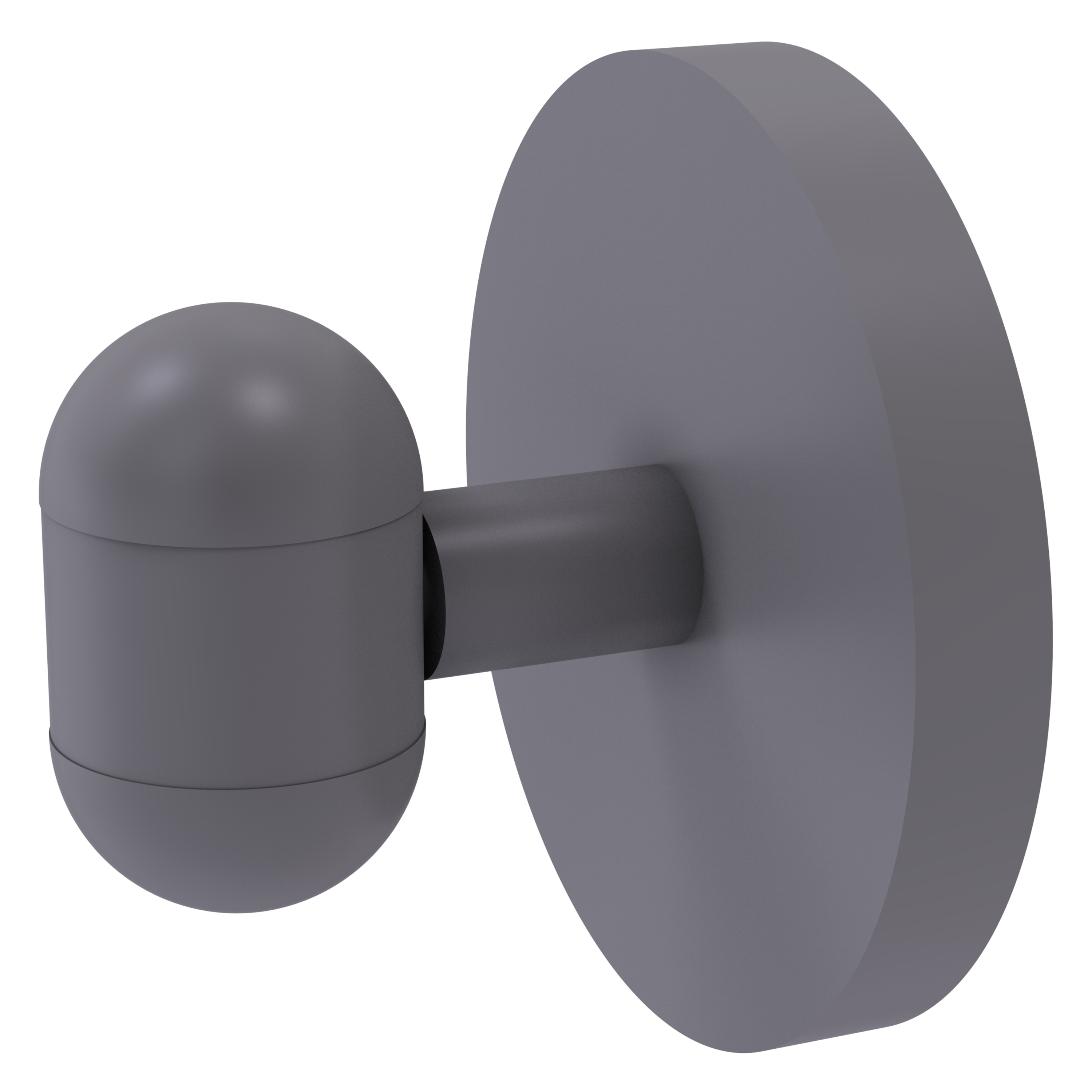 Allied Brass TA-20-GYM Tango Matte Gray Single -Hook Wall mount Towel Hook