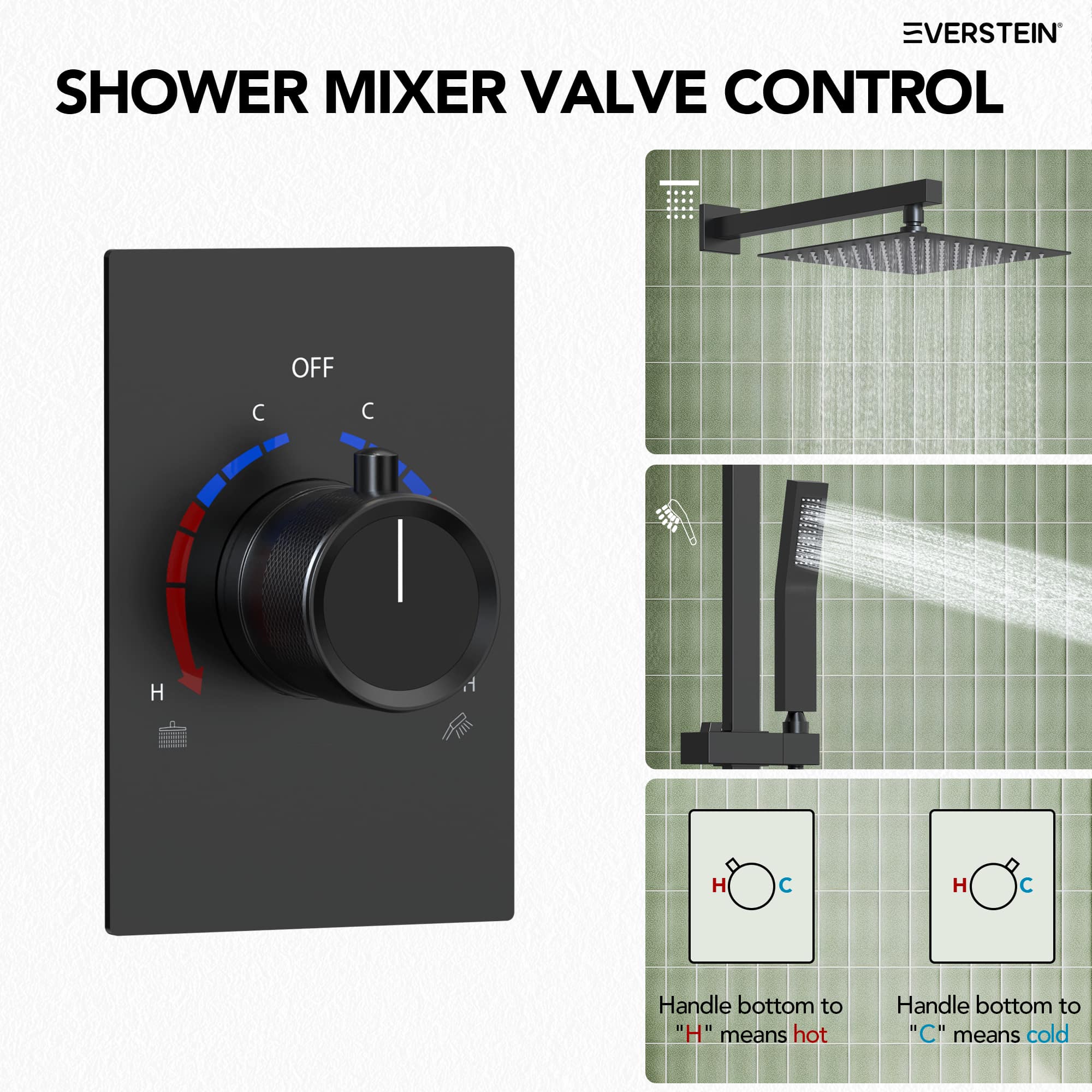 EVERSTEIN SFS-1036-BK10 Tub-Shower-Faucets - View #3