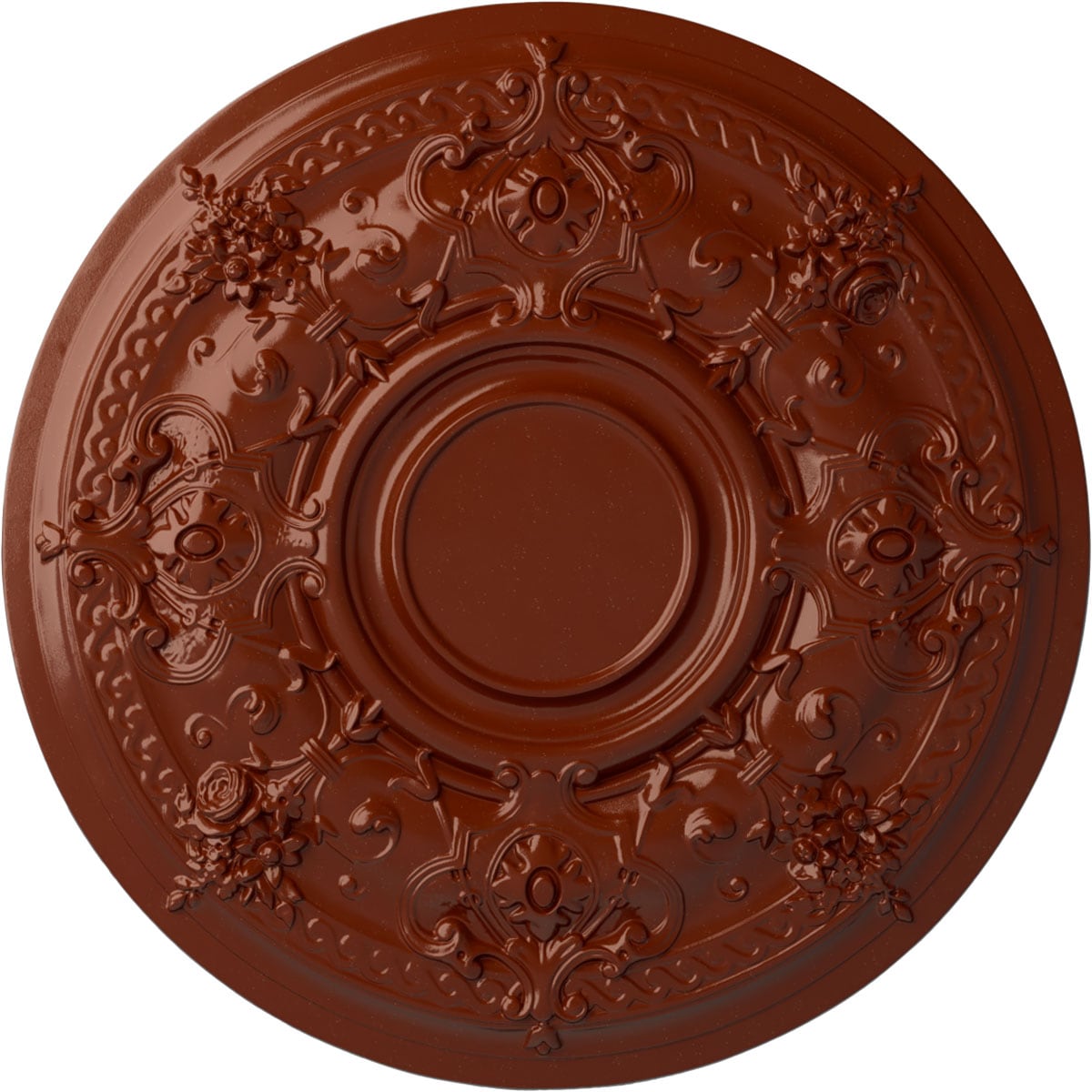 Ekena Millwork CM29DAFIF Darnay 29.25-in W x 29.25-in L Painted Firebrick Polyurethane Whole Ceiling Medallion