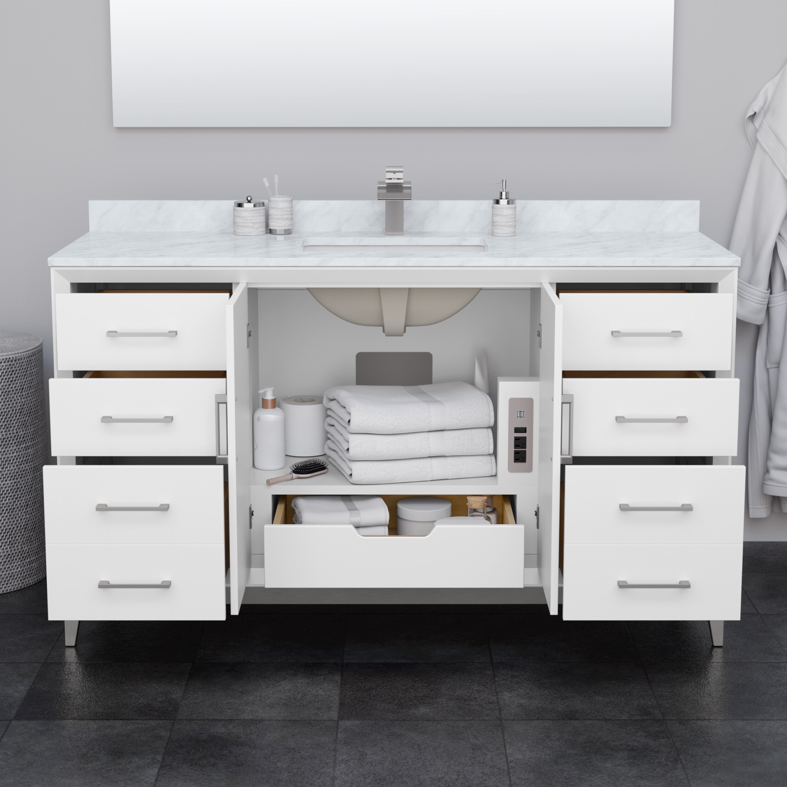 Wyndham Collection WCH818160SWBCXSXXMXX vanities - View #3