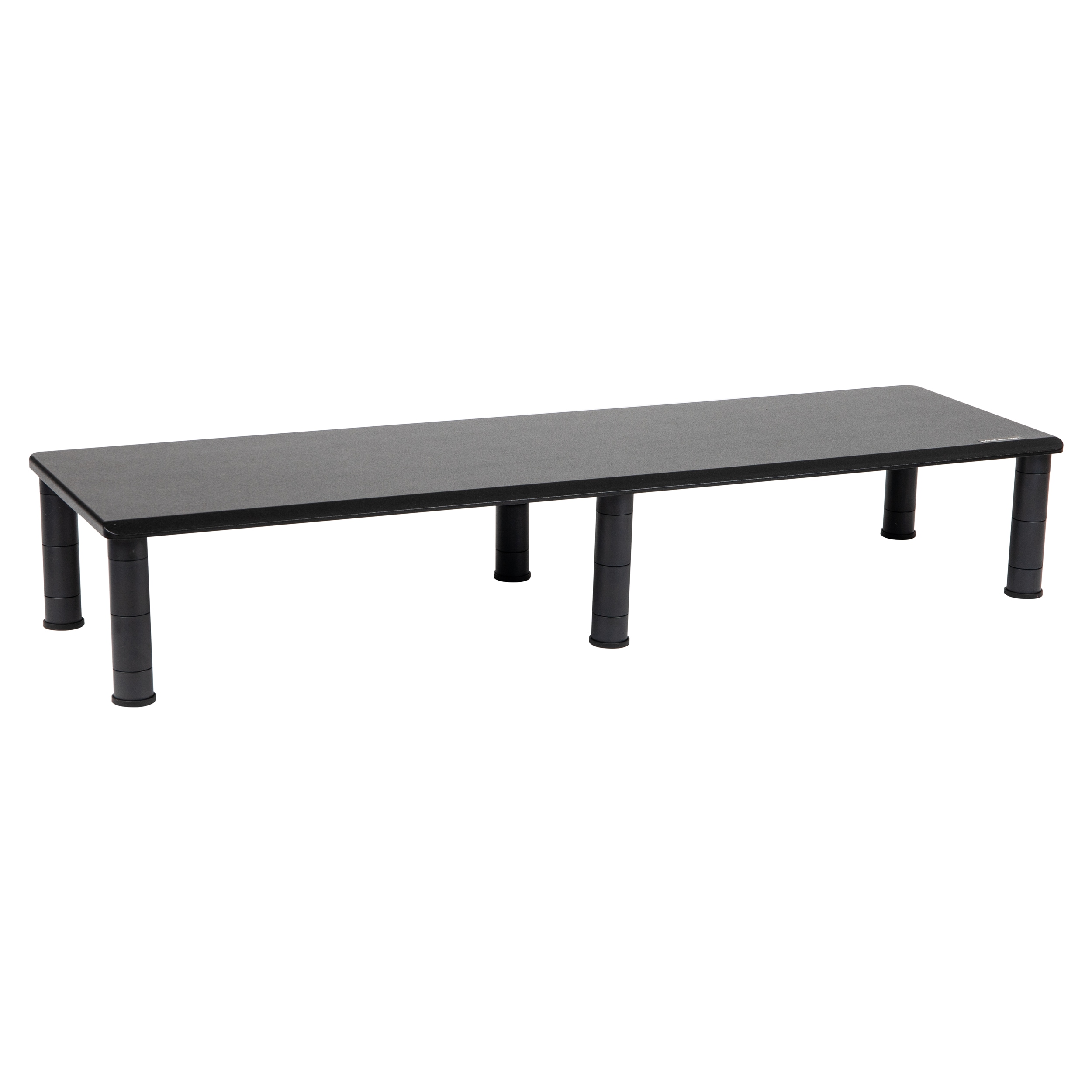 Black Adjustable MDF Dual Monitor Desktop Stand