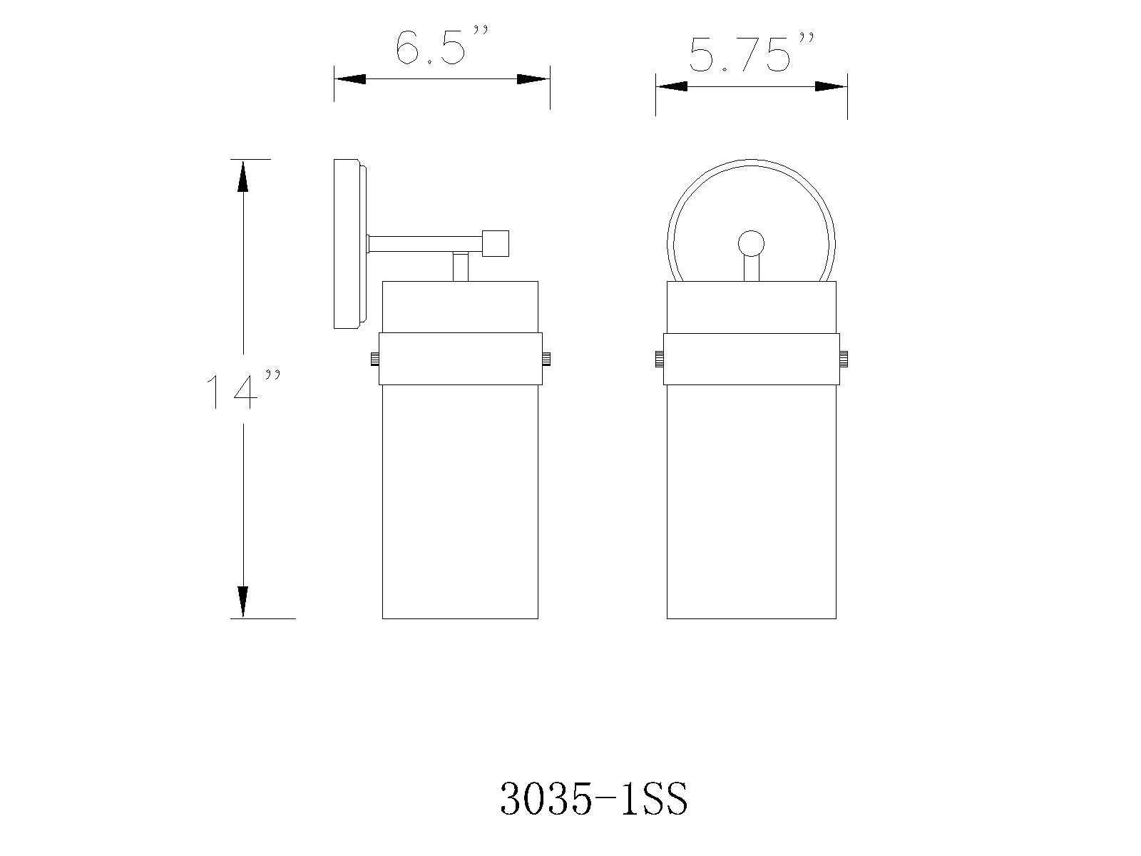 Z-Lite 3035-1SS-BN b089995 - View #6