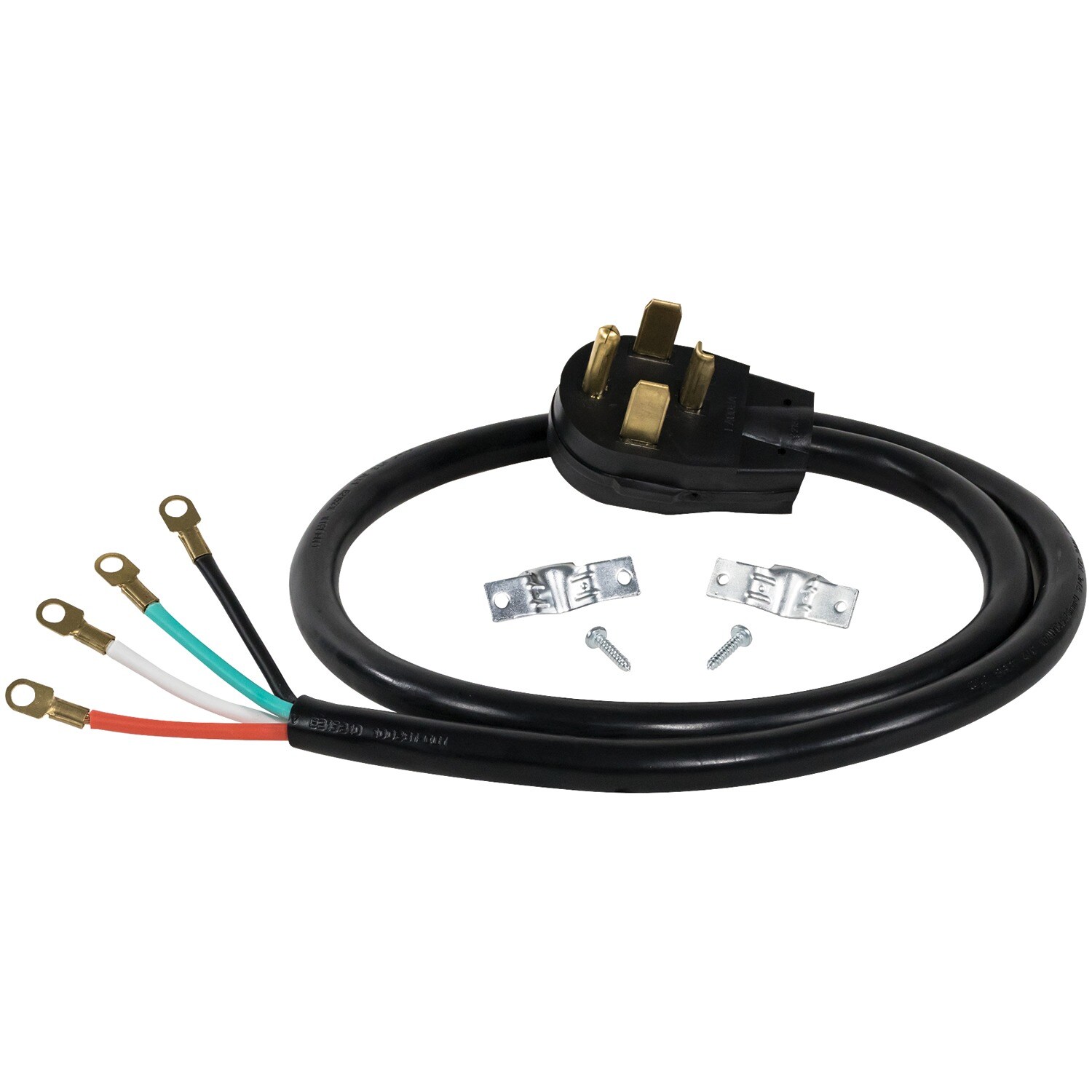 Certified Appliance Accessories 4-ft 30-Amp 4-Prong Black Dryer Appliance Power Cord