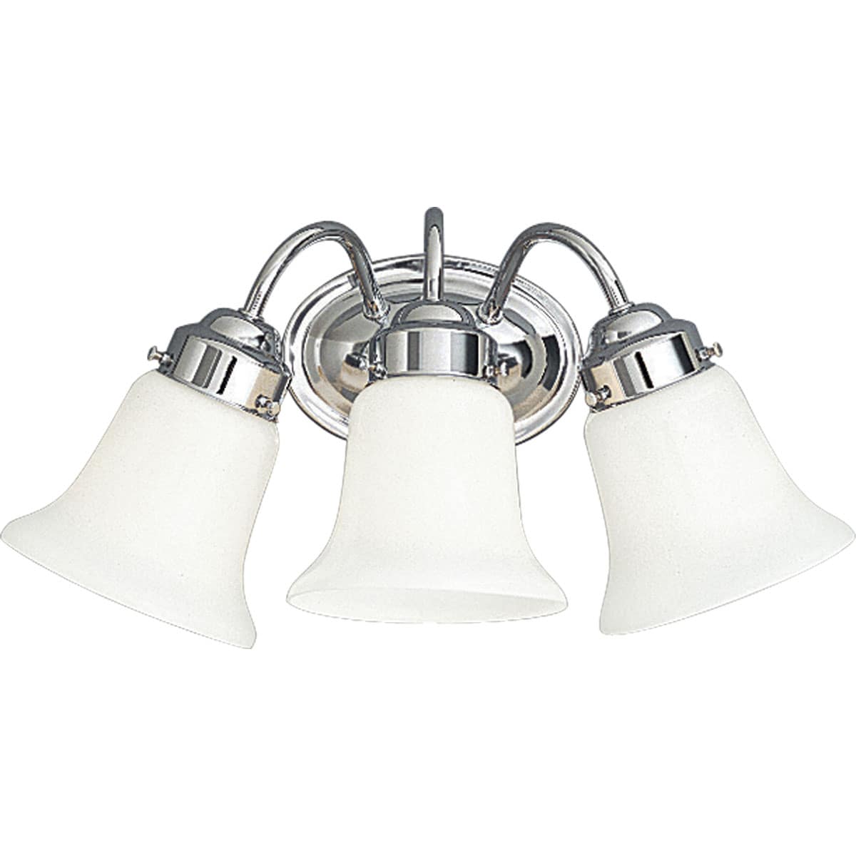 Progress Lighting P3375-15 Opal Glass 3-Light Polished Chrome Transitional Vanity Light