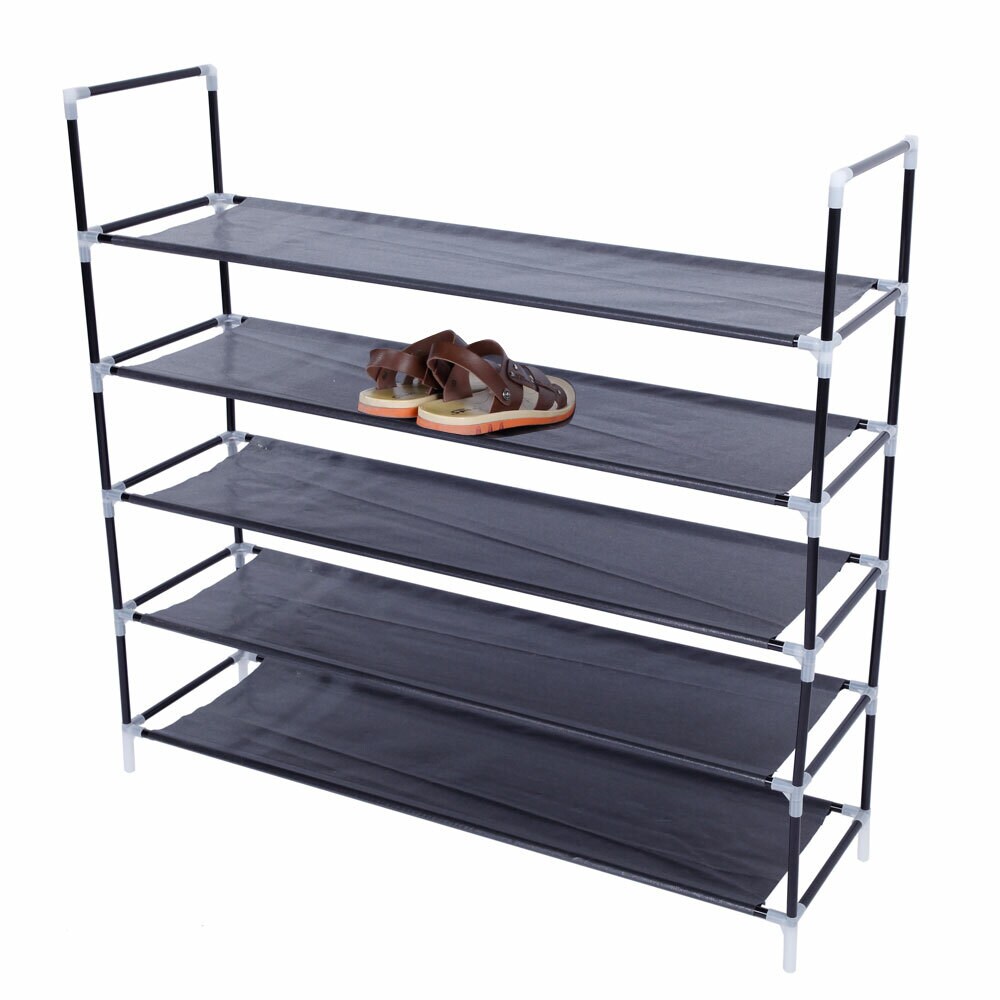 Hastings Home 67.75-in H 10-Tier Black Fabric Shoe Rack - Holds 40 Pairs -  Space-Saving Storage for Sneakers, Heels, Flats - Freestanding Shoe  Organizer in the Shoe Storage department at