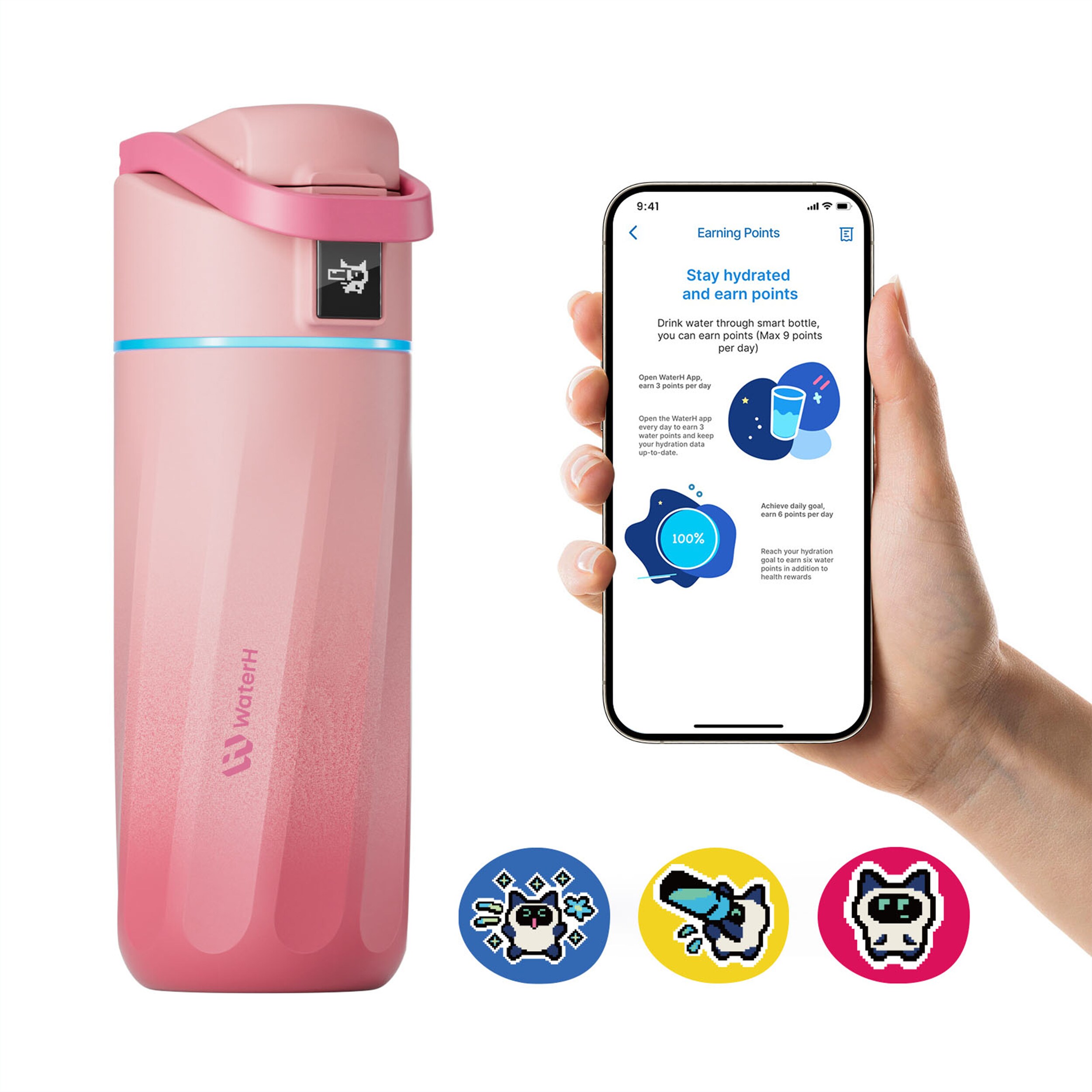 WaterH 16OZ-GRP-NA-WH Water-Bottles-Mugs - View #3