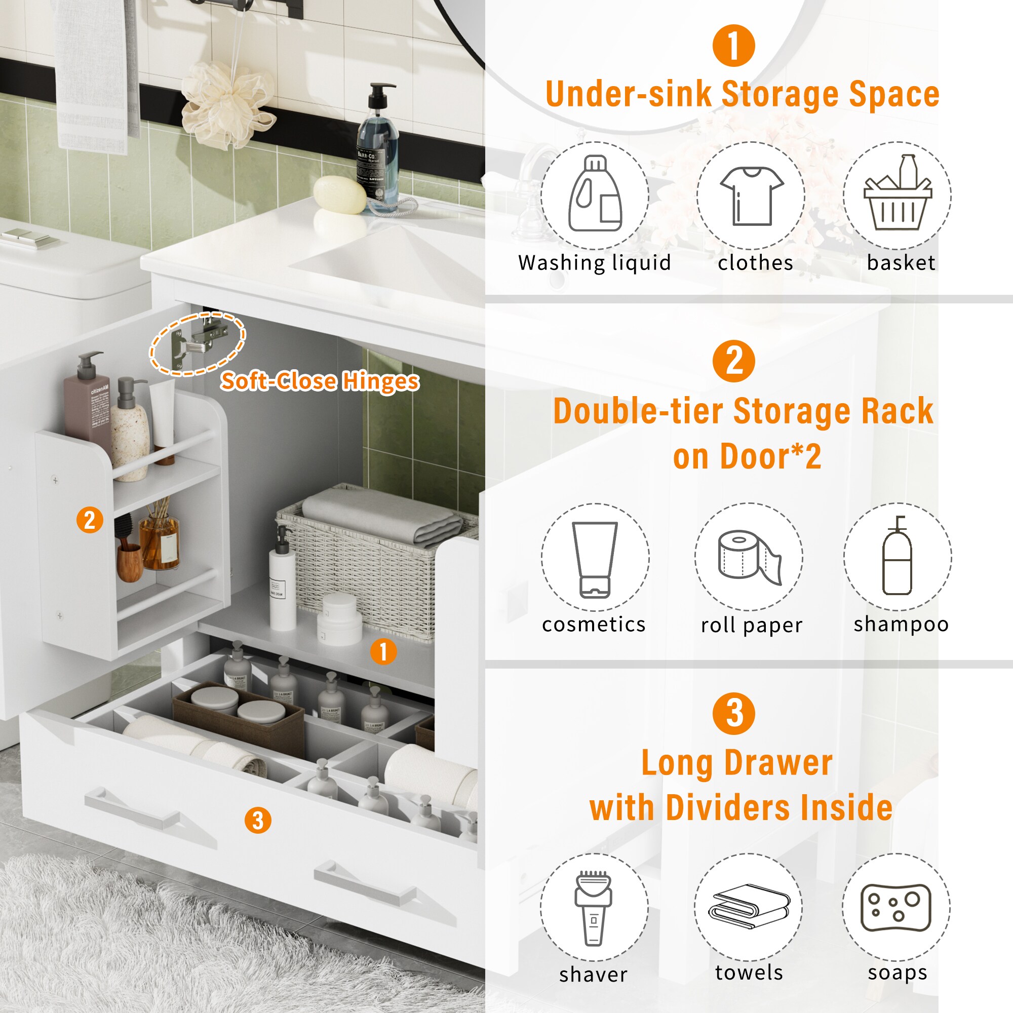 Iseryn YSG609KP276 Bath-Vanity-Combo - View #2