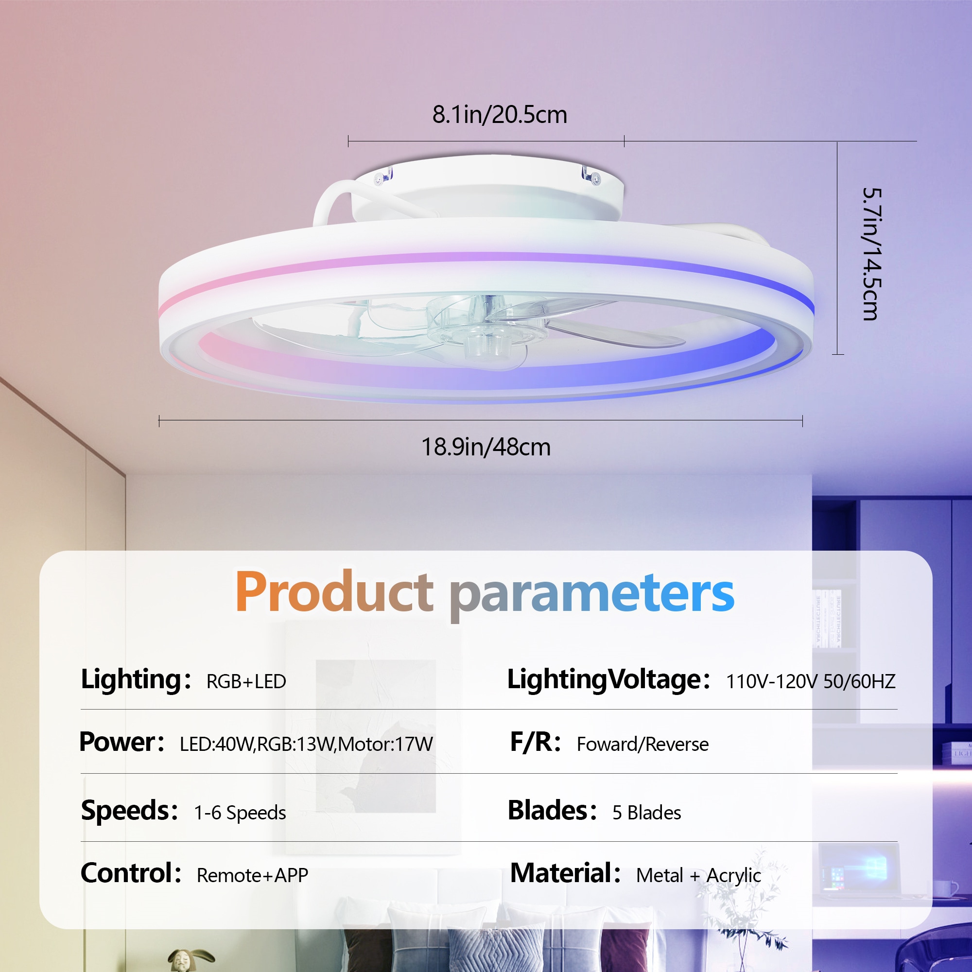 BABOOM BOM-2137610-OR Ceiling-Fans - View #3
